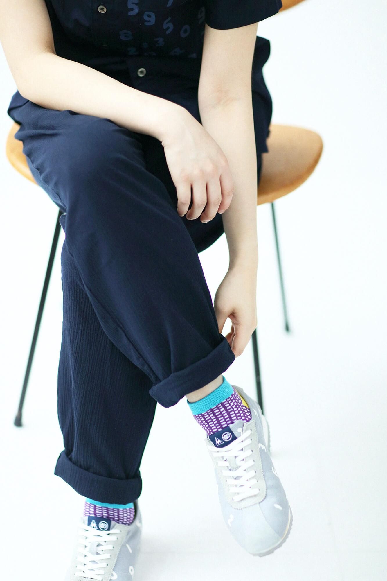 Round Toe Tabi Socks（Low-cut）／Lines and Dots Miyabi【Women Size Only】