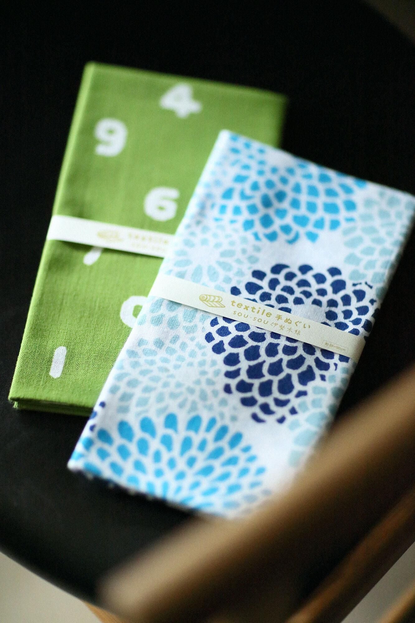 ISE Cotton Textile Tenugui / Chrysanthemum Skewer (Ryo)