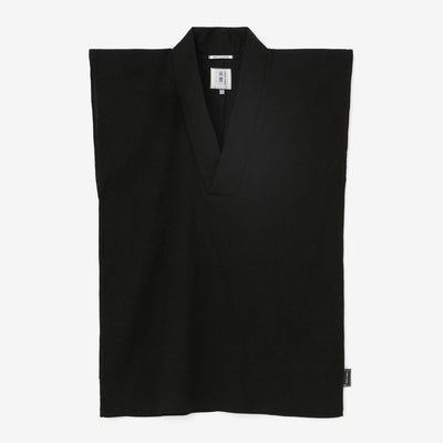 타카시마치지미 40/40 소매 없는후우비(후비)/검은색