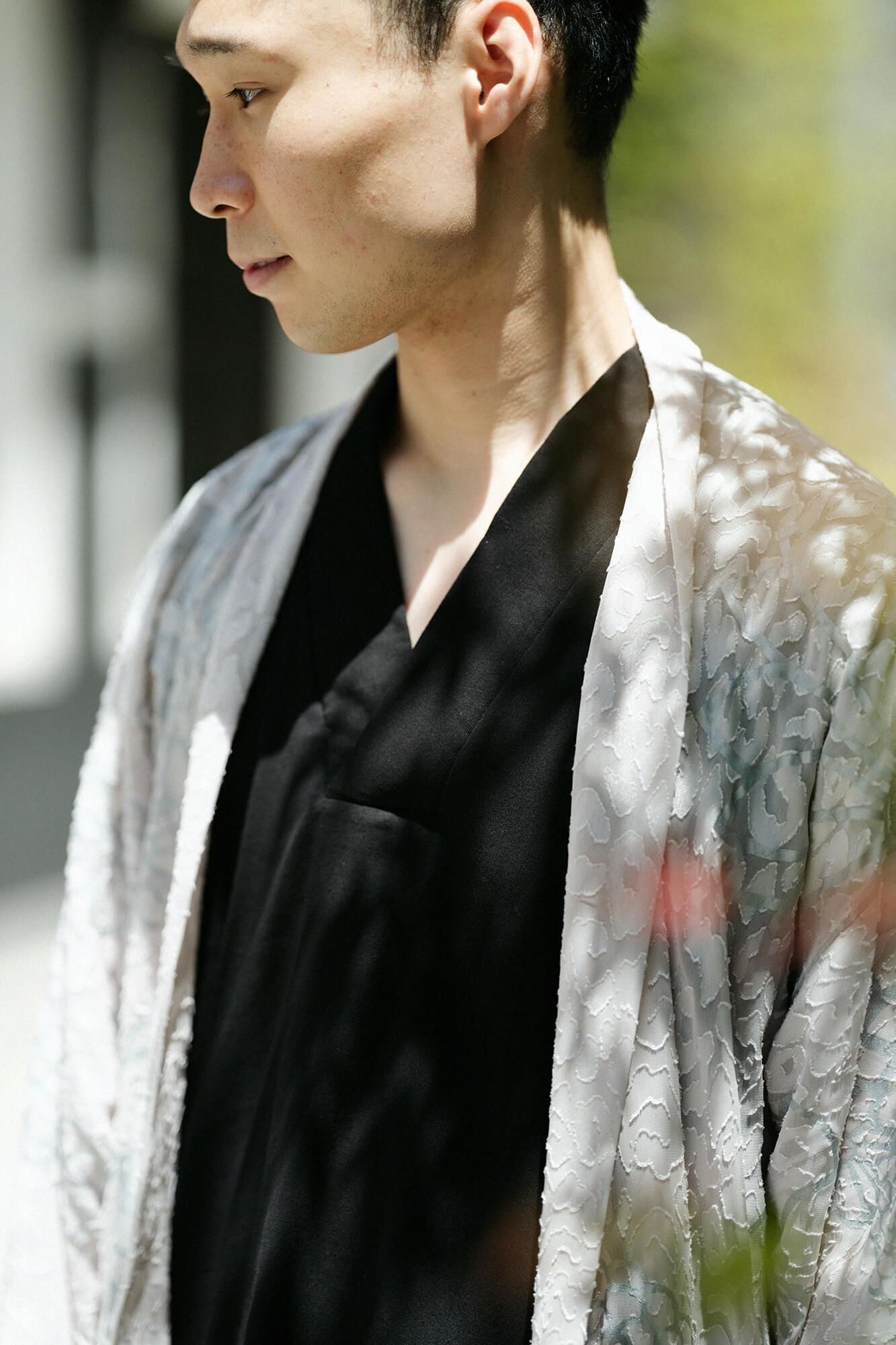 高島縮棉 40/40無袖風靡/黑色