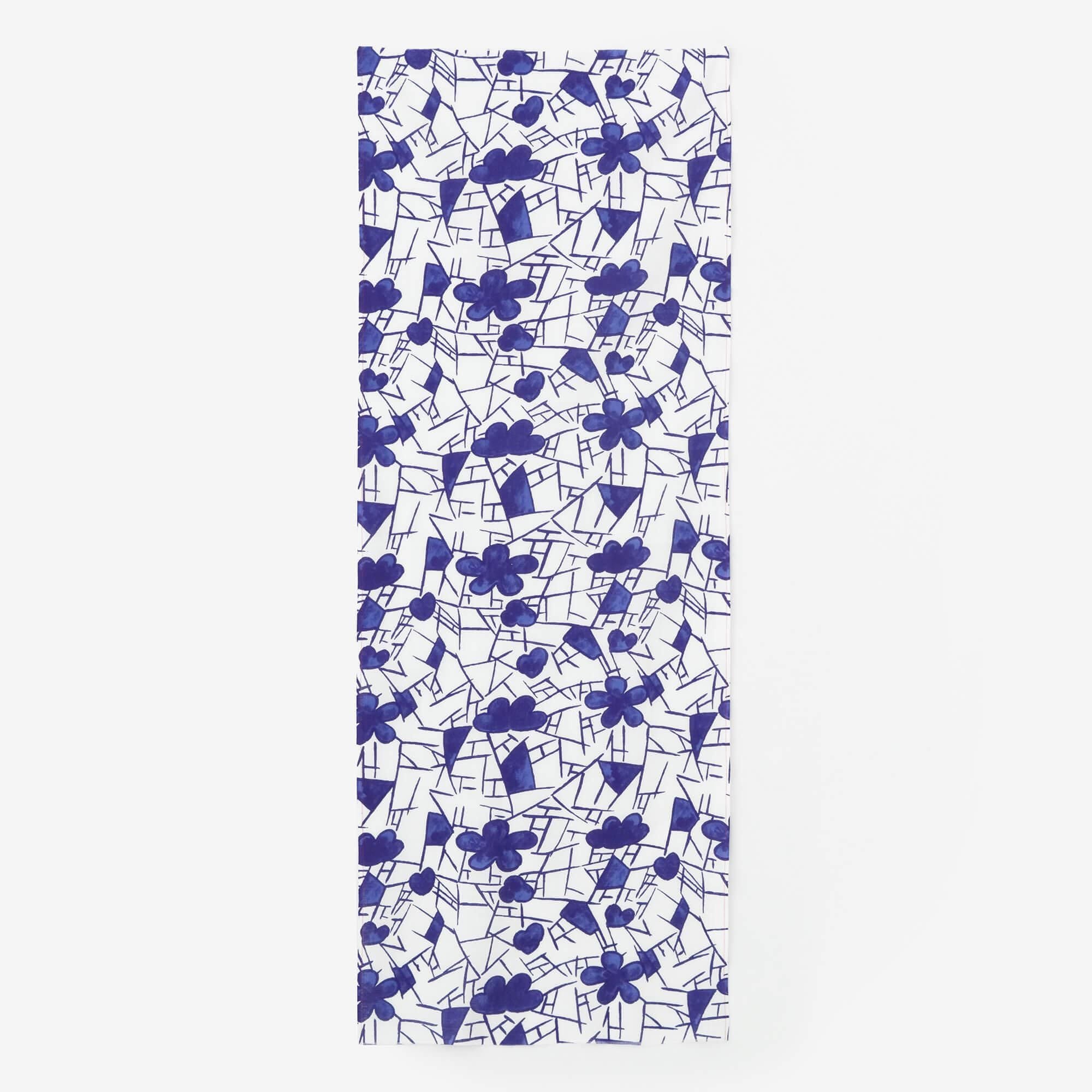 伊勢木綿 textile手ぬぐい／染付梅花氷裂文（そめつけばいか