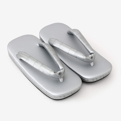 西陣草履／柵欄 燻銀色