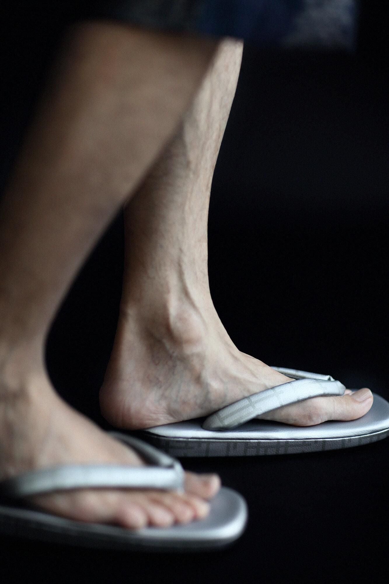 Nishijin Sandals / Fence Smoked Silver