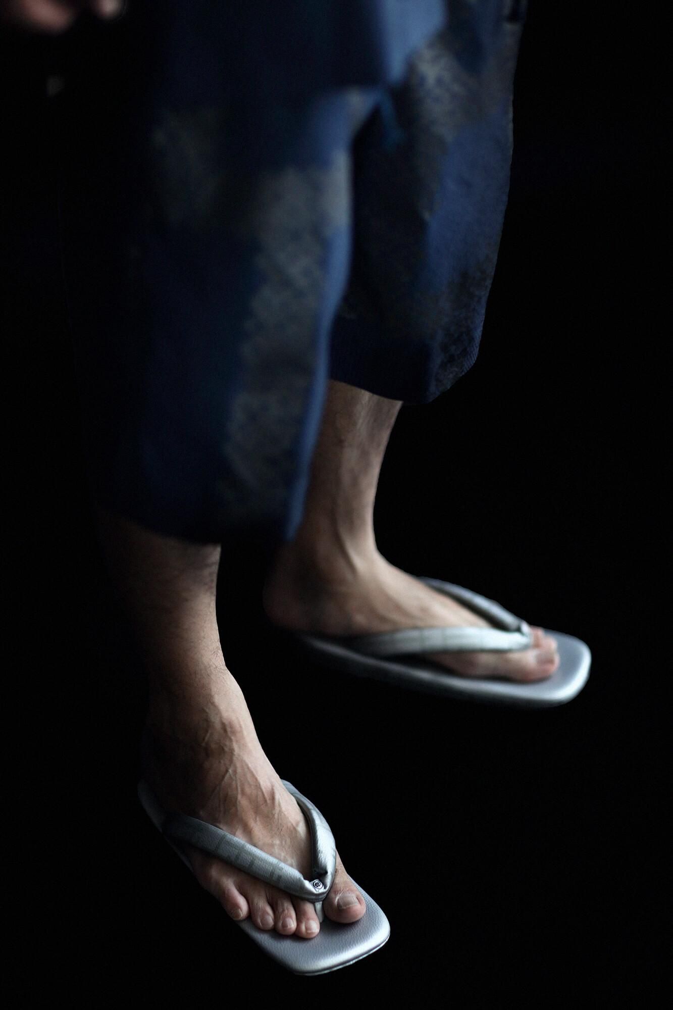 Nishijin Sandals / Fence Smoked Silver