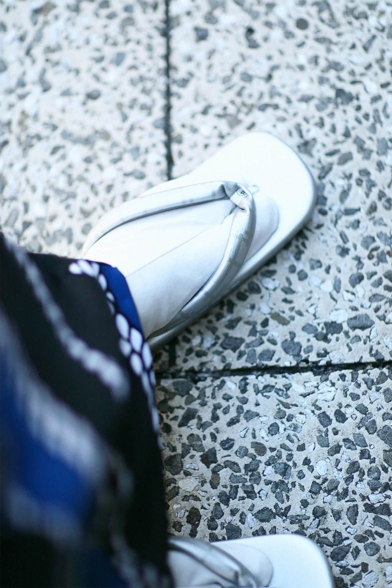 Nishijin Sandals / Fence Smoked Silver