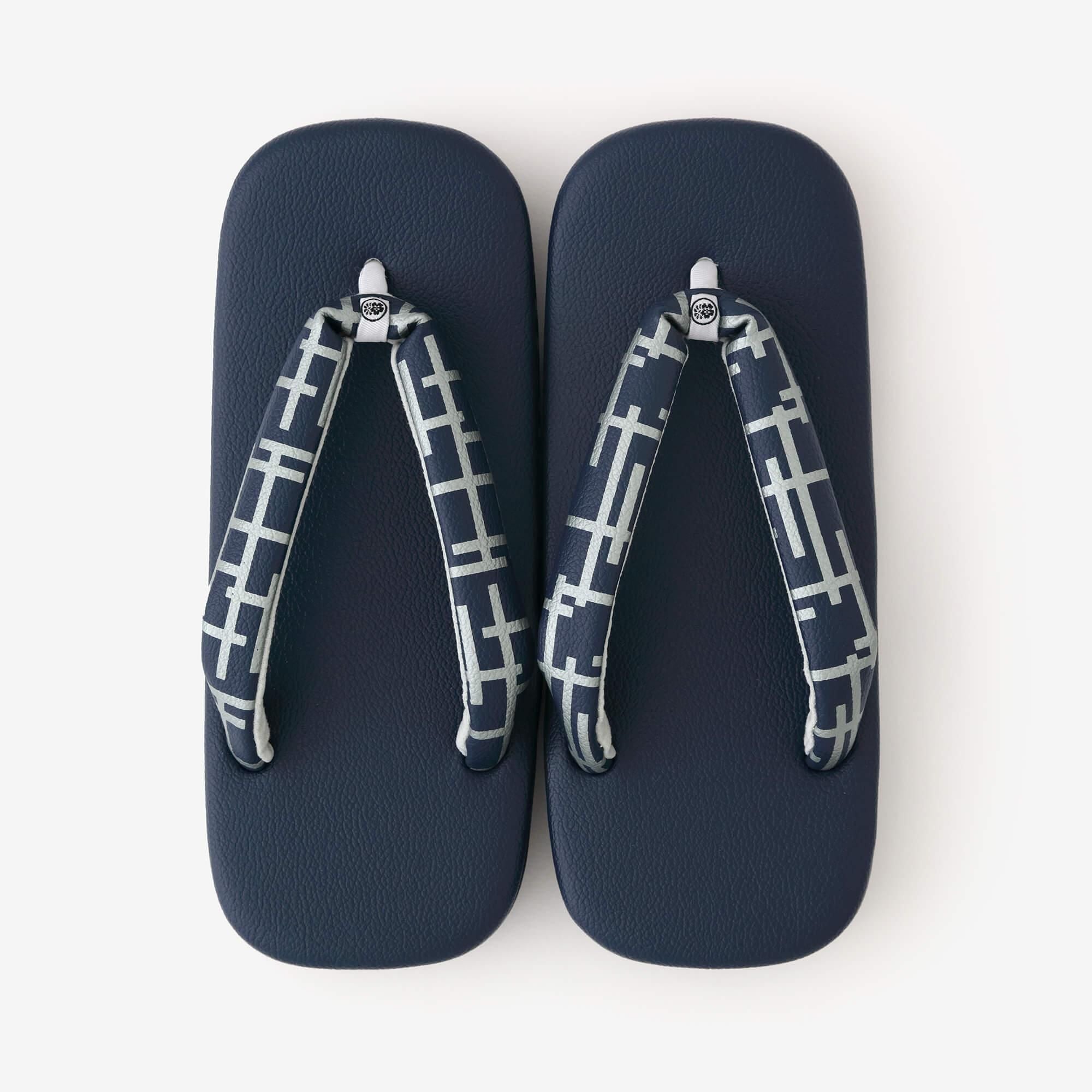 Nishijin Sandals(Nishijinzori)/Fence Dark blue
