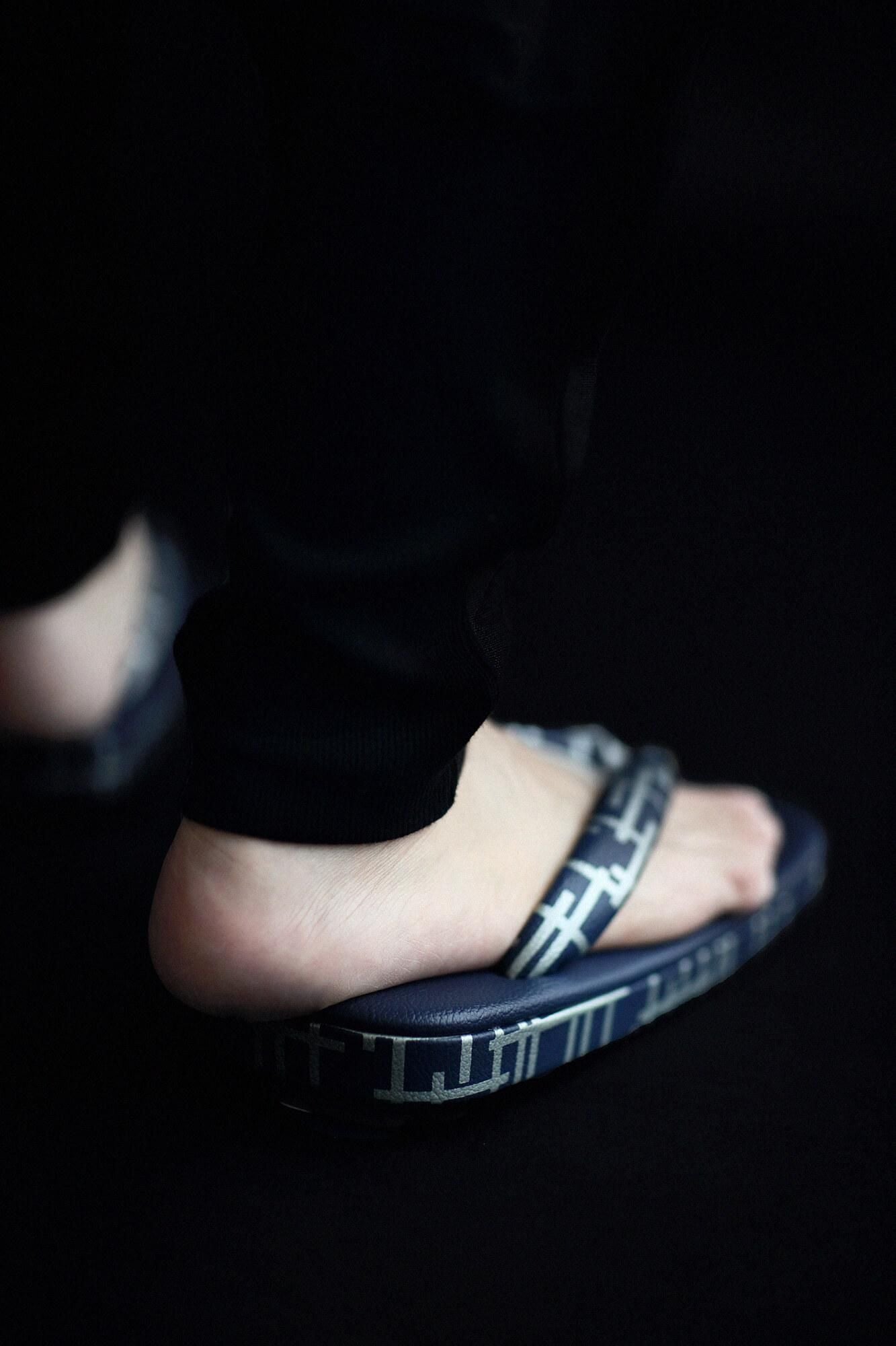 Nishijin Sandals(Nishijinzori)/Fence Dark blue