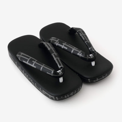 西陣草履／柵欄 黑色