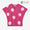 Tabata Tie-dye Large Polka Dots Cap Sleeve Top / large polka dots Purplish Red x Coral Color