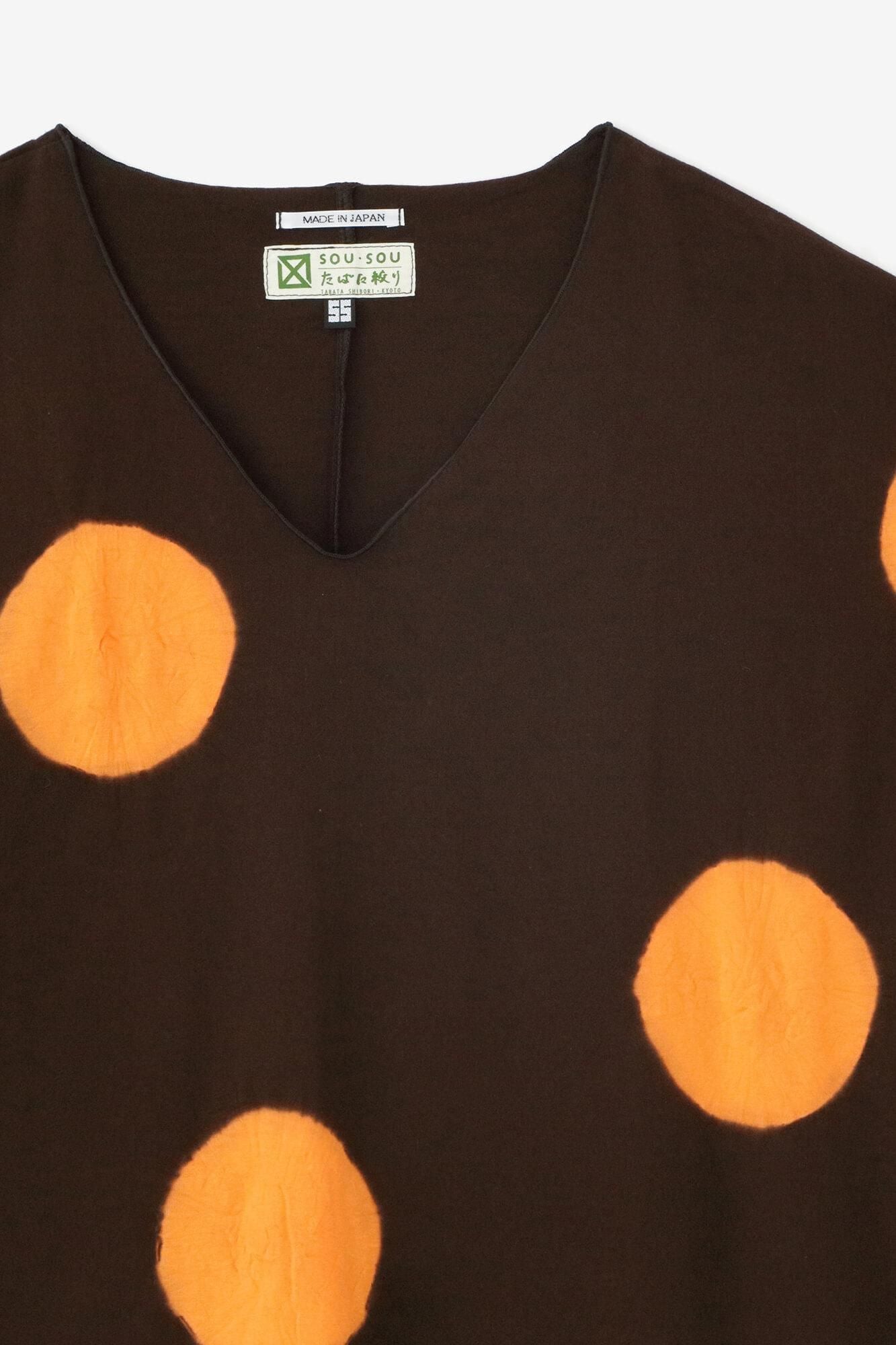 吸烟无袖吉班/大圆点宪法颜色x黄色（kiakka）