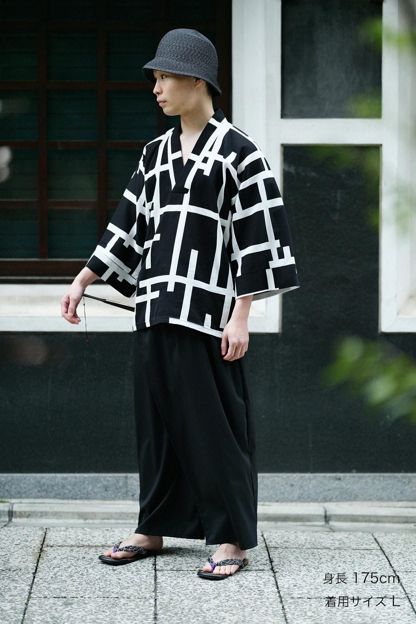 高島縮棉40/40 風靡上衣／柵欄