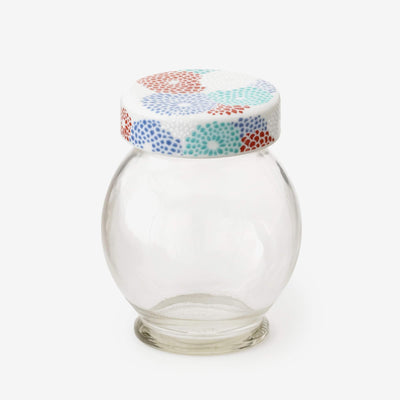 九谷焼文様蓋物（くたにやきもんようふたもの） 丸瓶（まるびん）／菊づくし