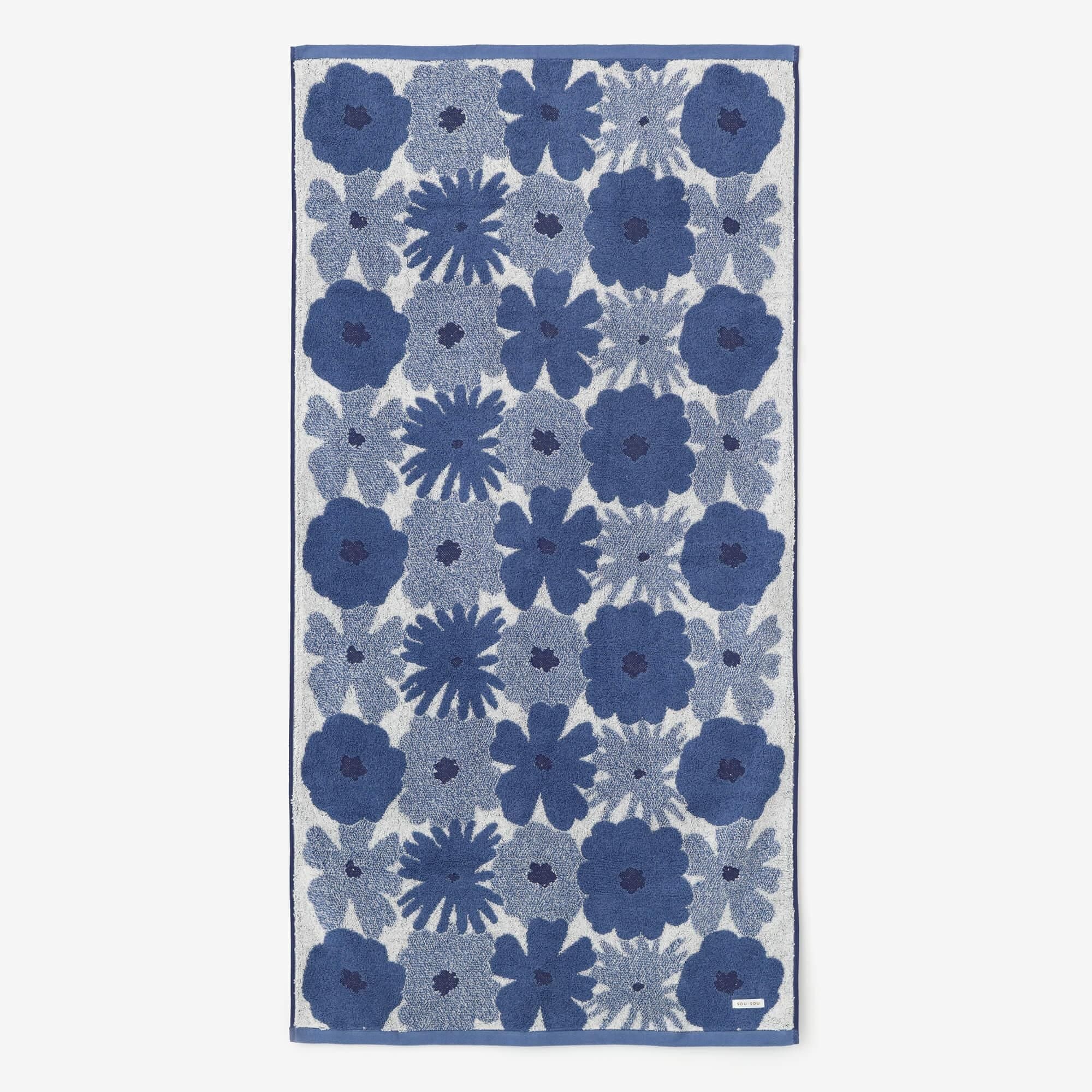 SOU・SOU×丸眞 バスタオル／おおらか 淡群青（うすぐんじょう）