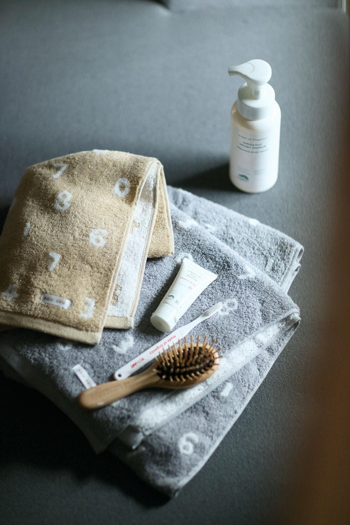 SOU・SOU×丸眞 フェイスタオル／SO-SU-U 淡（たん） 淡香色（うすこういろ）