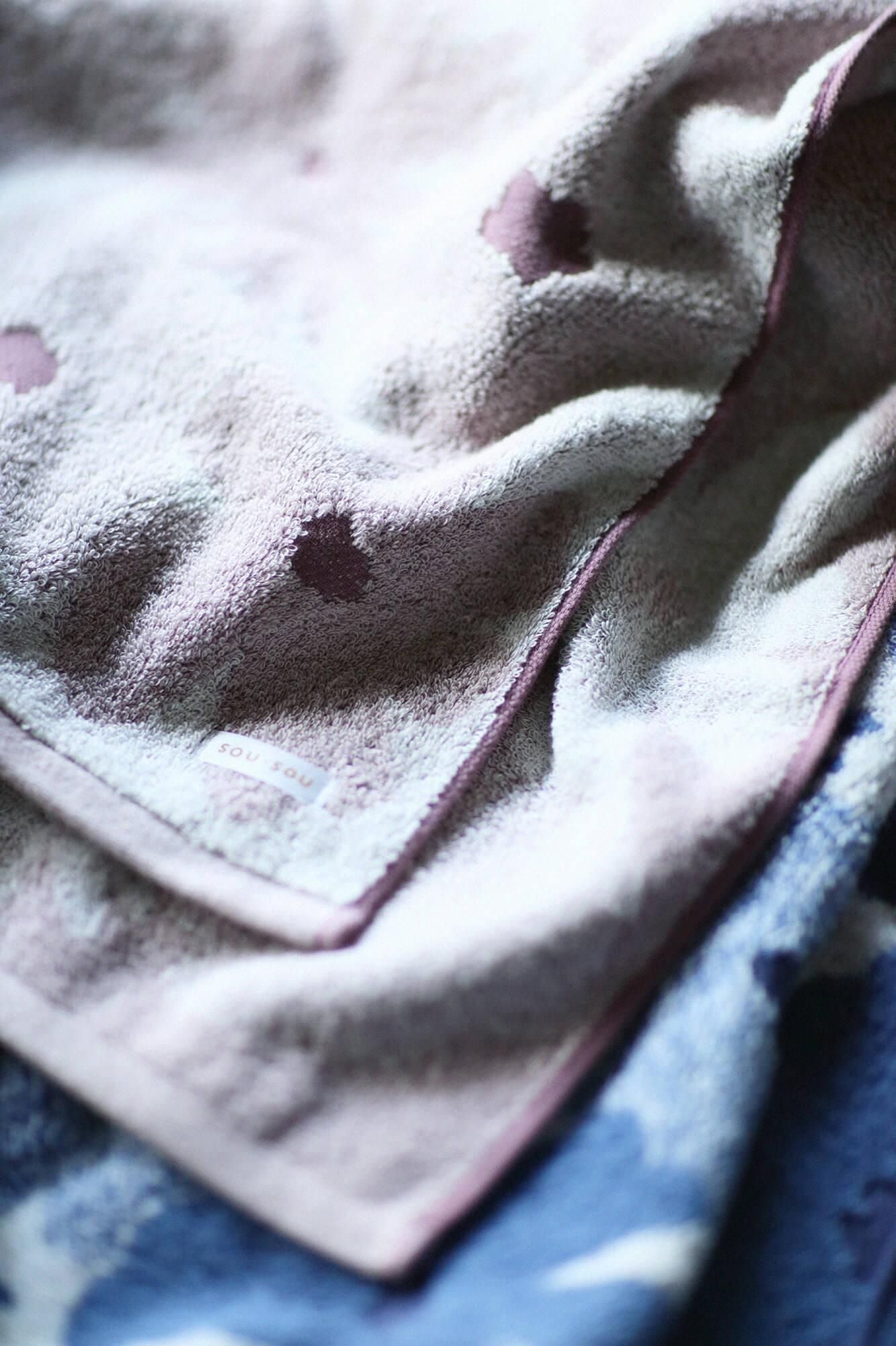 SOU・SOU×丸眞 フェイスタオル／おおらか 梅鼠（うめねず）