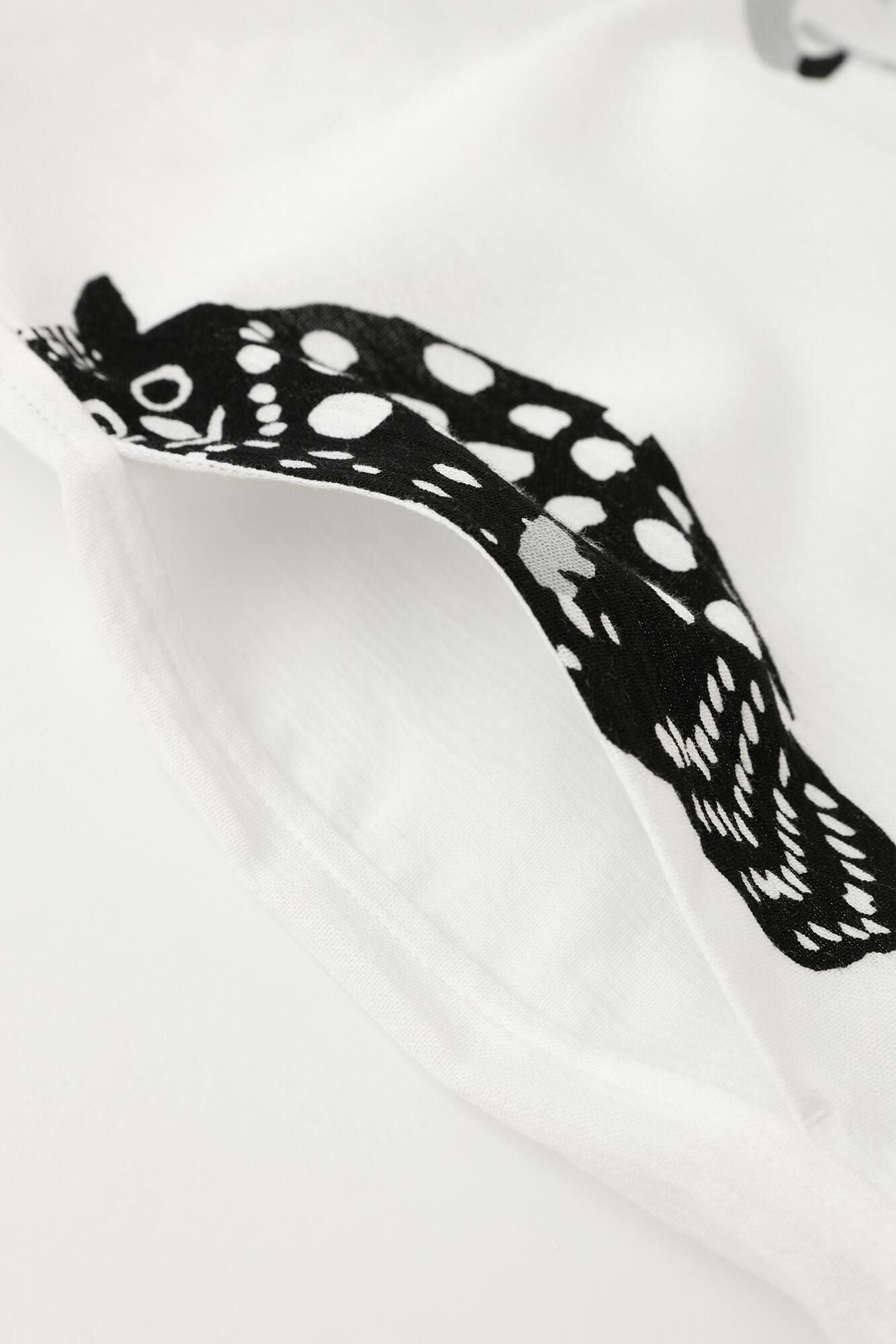 高島縮棉 20/20 立領 短袖襯衫 SP／貓頭鷹