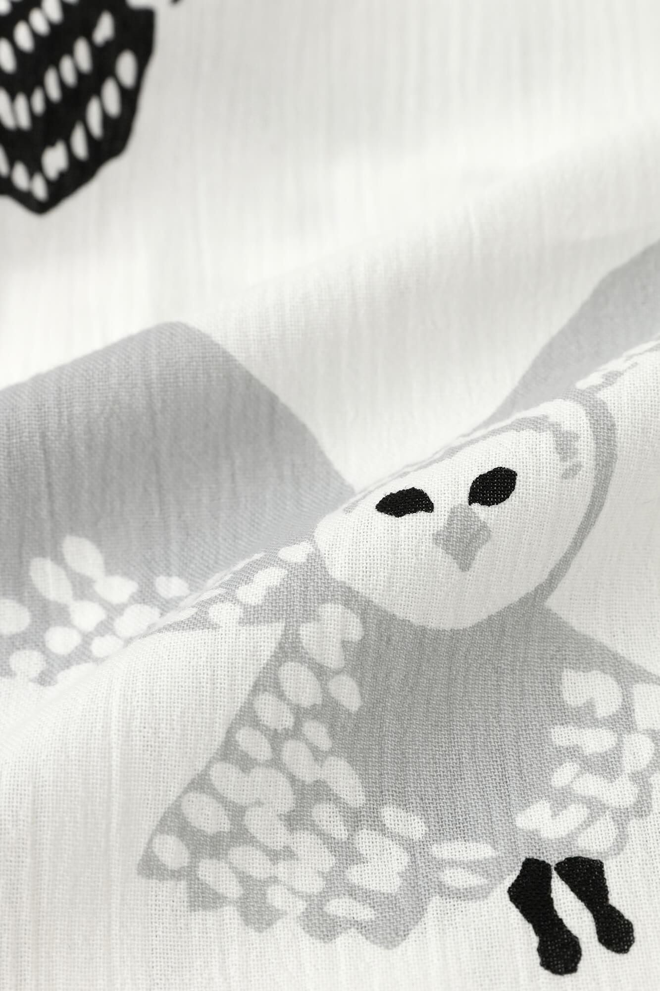 高島縮棉 20/20 立領 短袖襯衫 SP／貓頭鷹