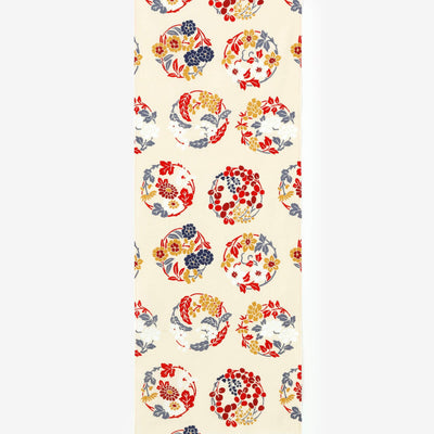 Textile  (Ise-momen cottoncotton Handkerchief）／Harumaru Pattern(HanamaWearMonYoc)＜50cm＞