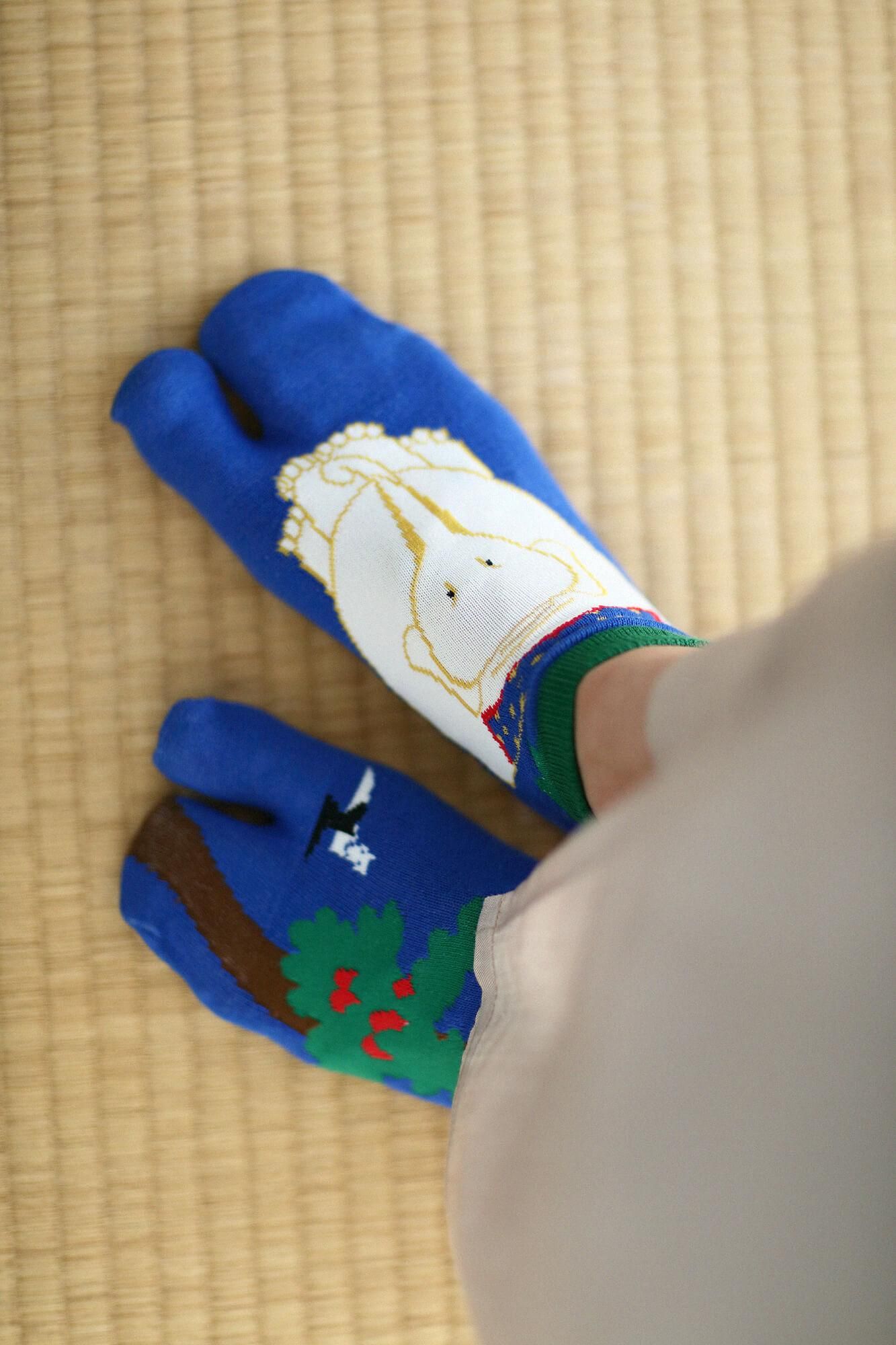 分趾襪（腳踝長度）／伊藤若冲 鳥獸花木圖屏風 再現 【男・女性用】