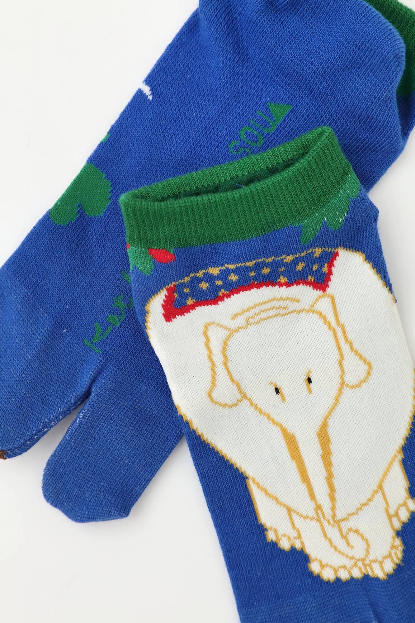 足袋下（踝丈）／若冲（じゃくちゅう） 鳥獣花木図屏風（ちょうじゅう