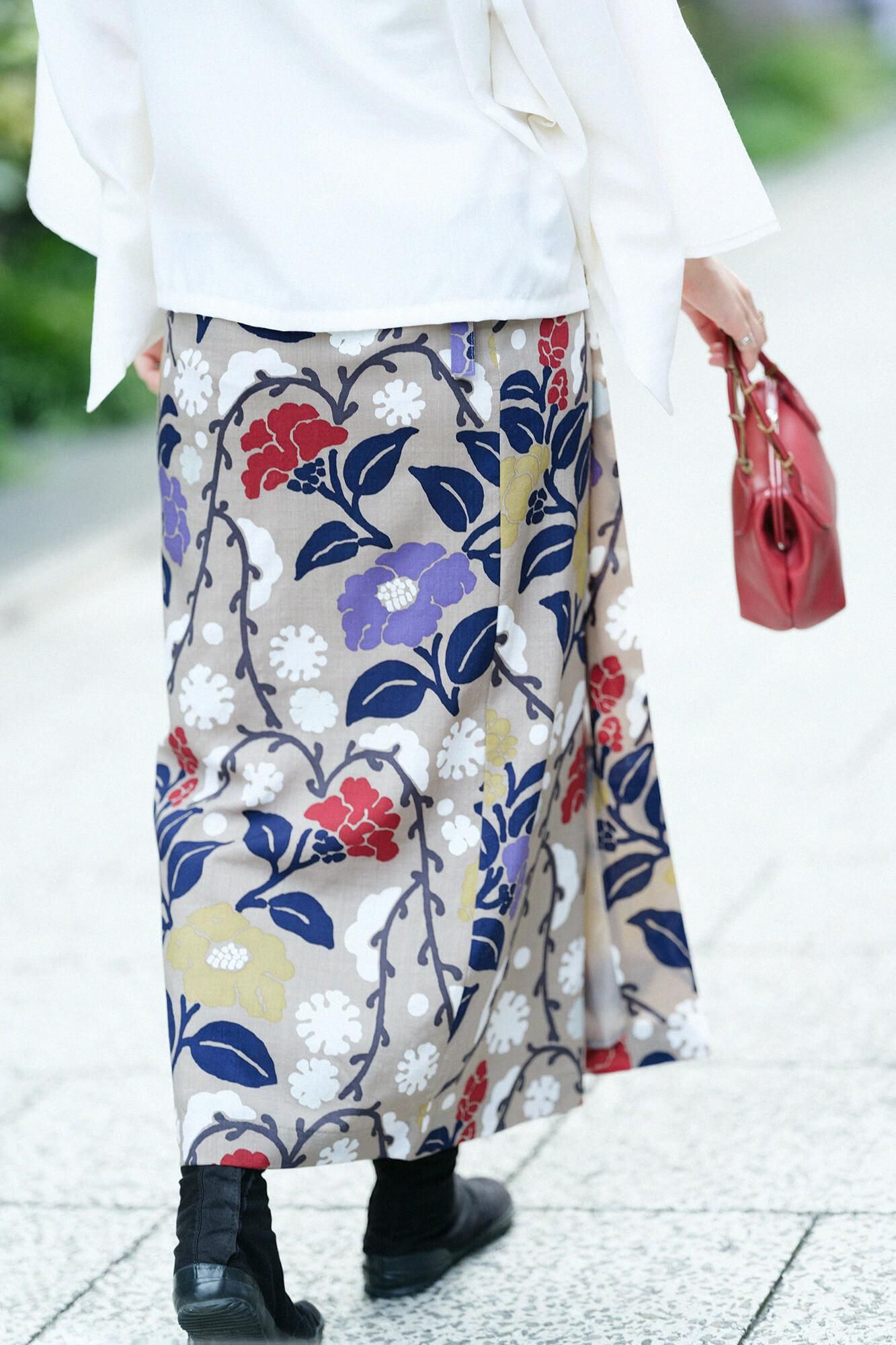 모슬린 코시키 스커트／유키모치야나기니 츠바키