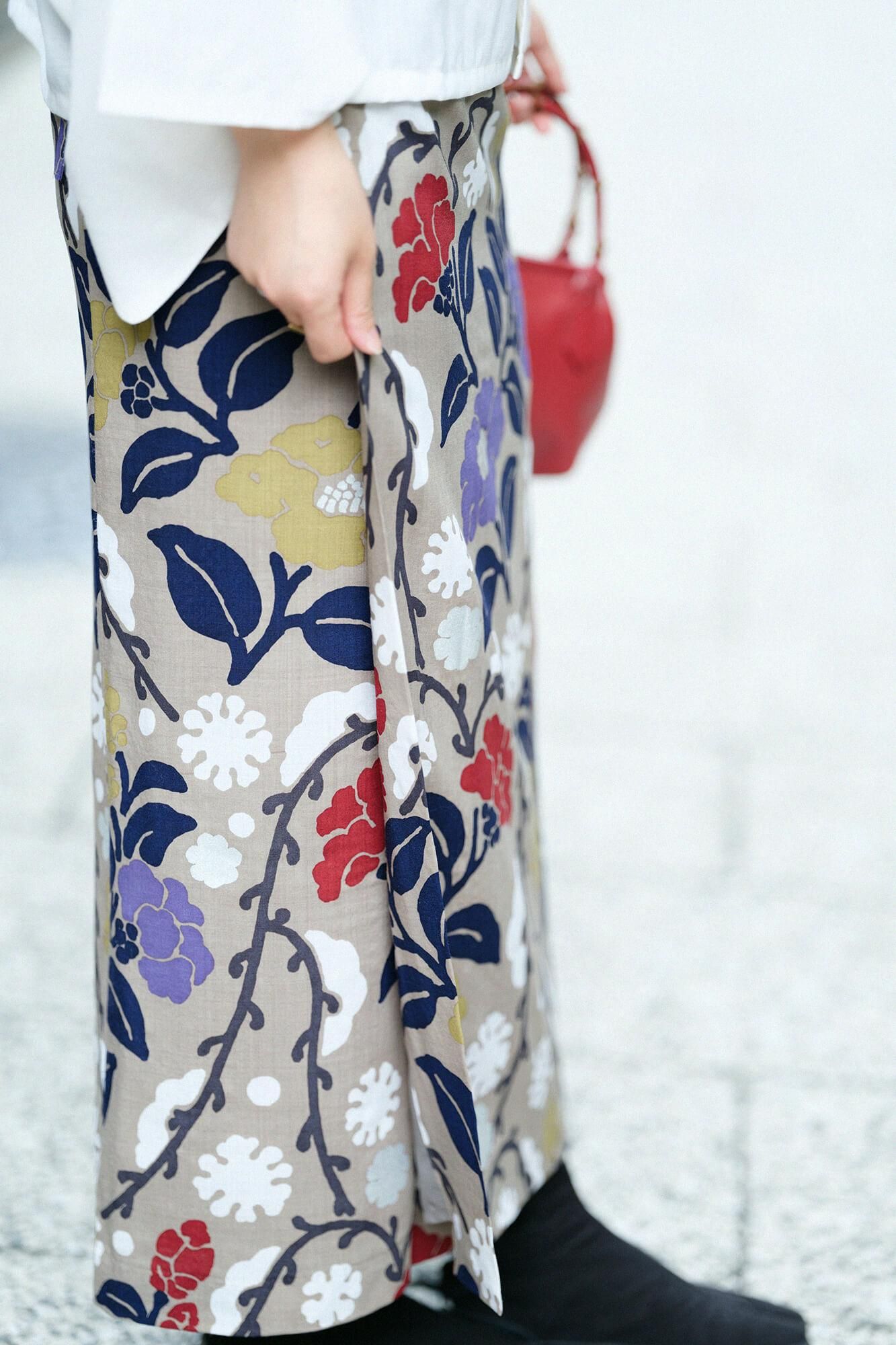 모슬린 코시키 스커트／유키모치야나기니 츠바키