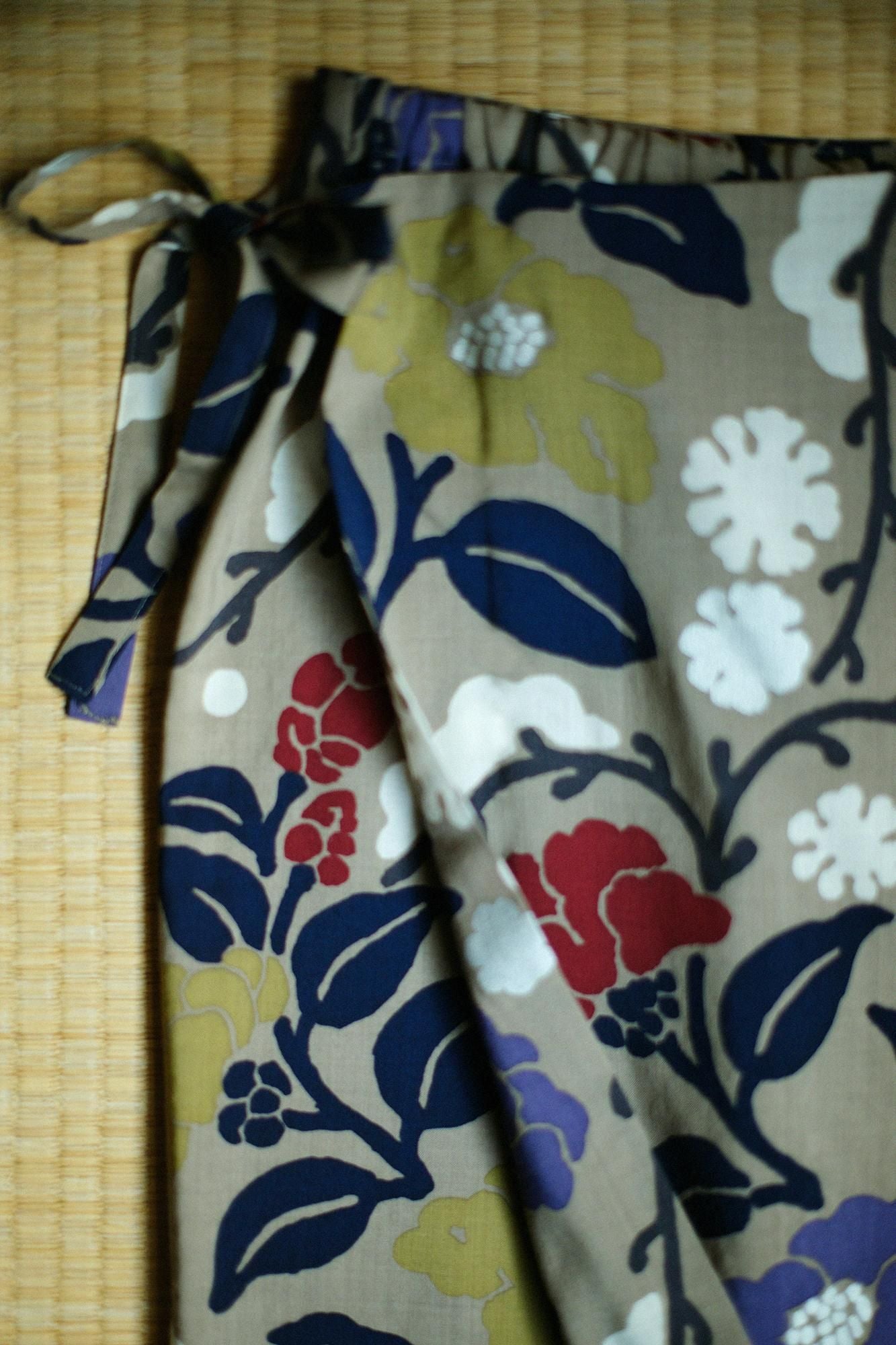 モスリン こしき／雪持柳（ゆきもちやなぎ）に椿（つばき）