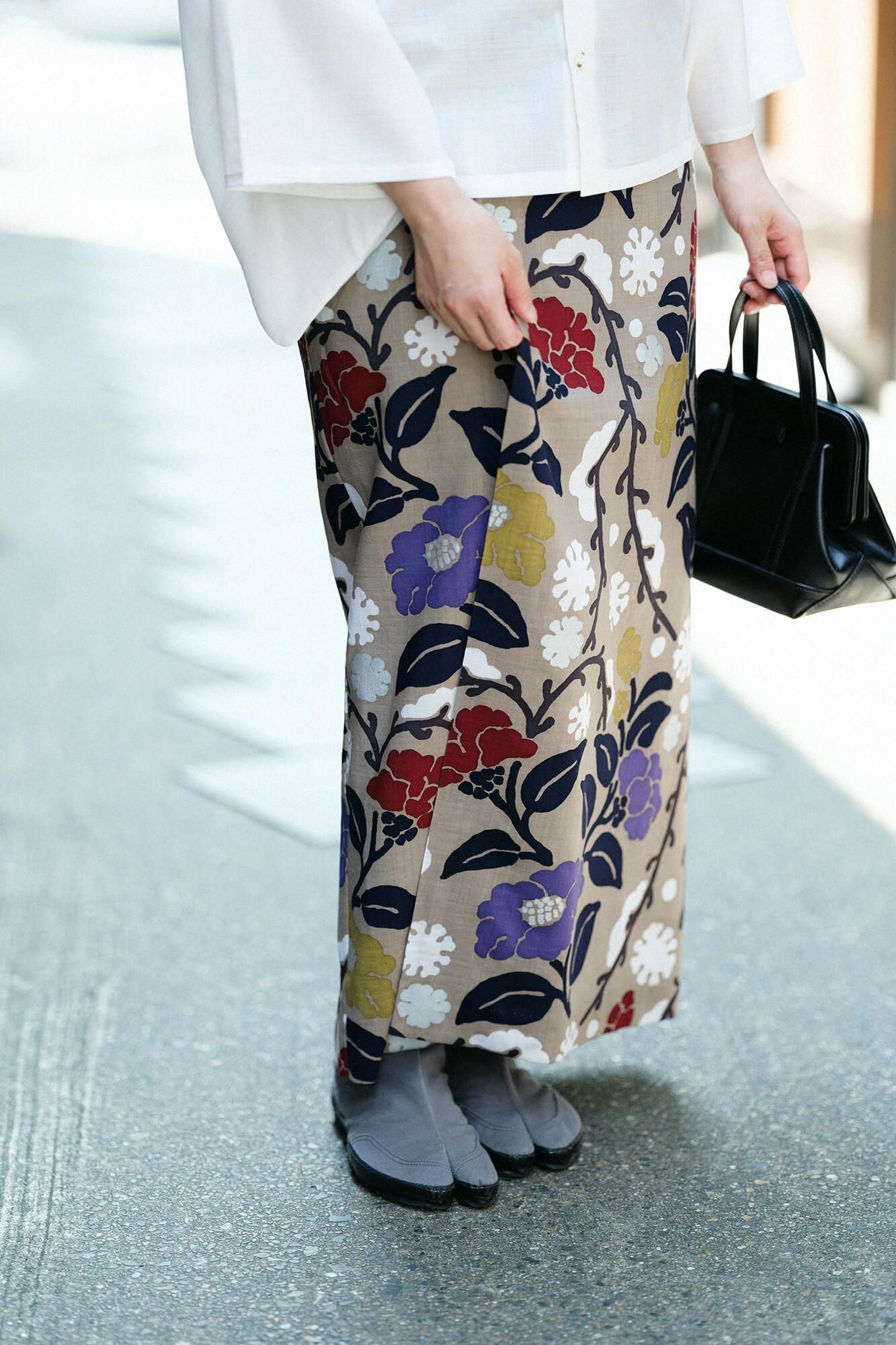 모슬린 코시키 스커트／유키모치야나기니 츠바키