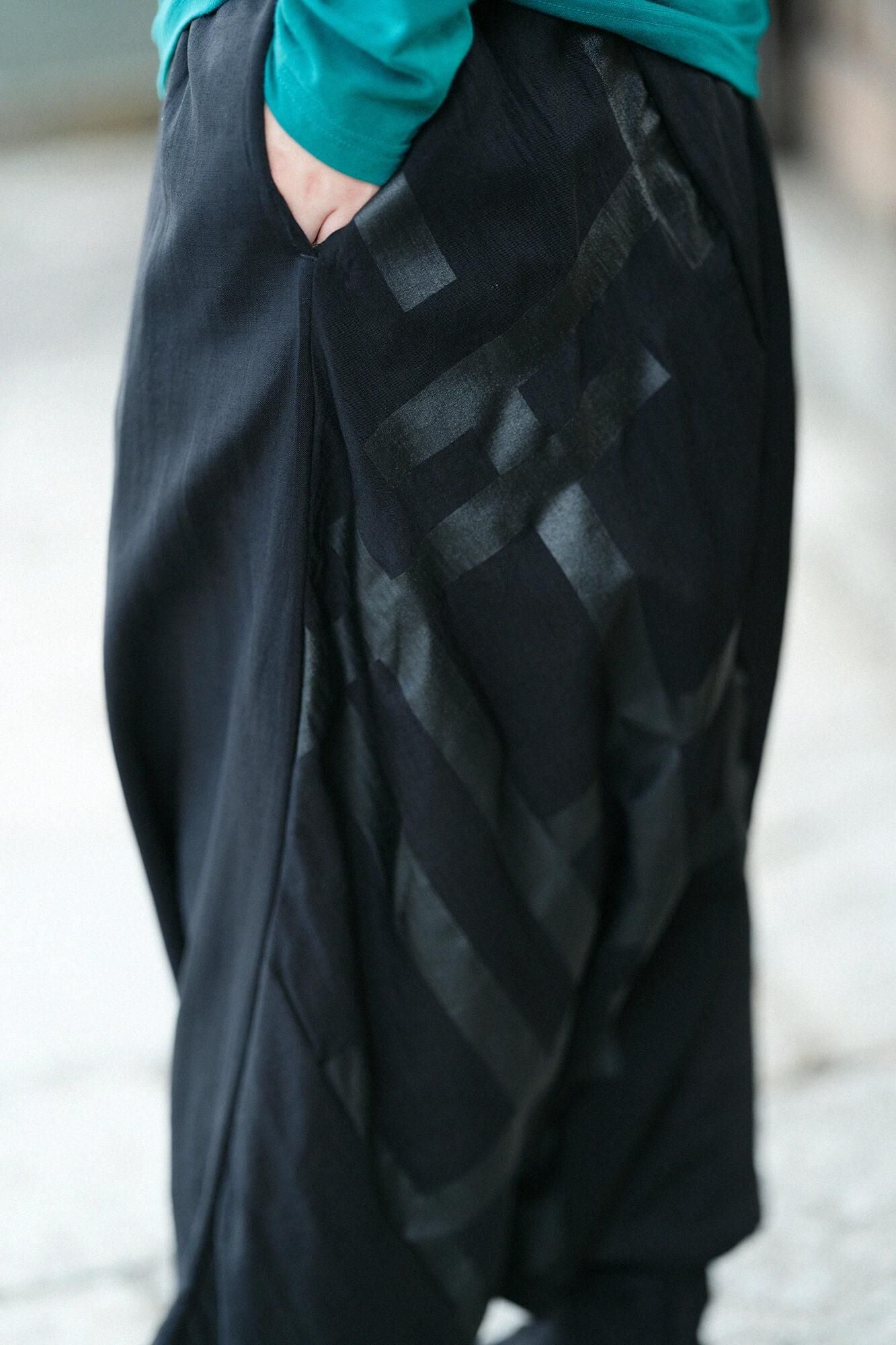 SOU・SOU モスリン 富士2.0 濡羽色×桟 モスリン 富士（ふじ） 2.0／濡羽色（ぬればいろ）×桟（さん）