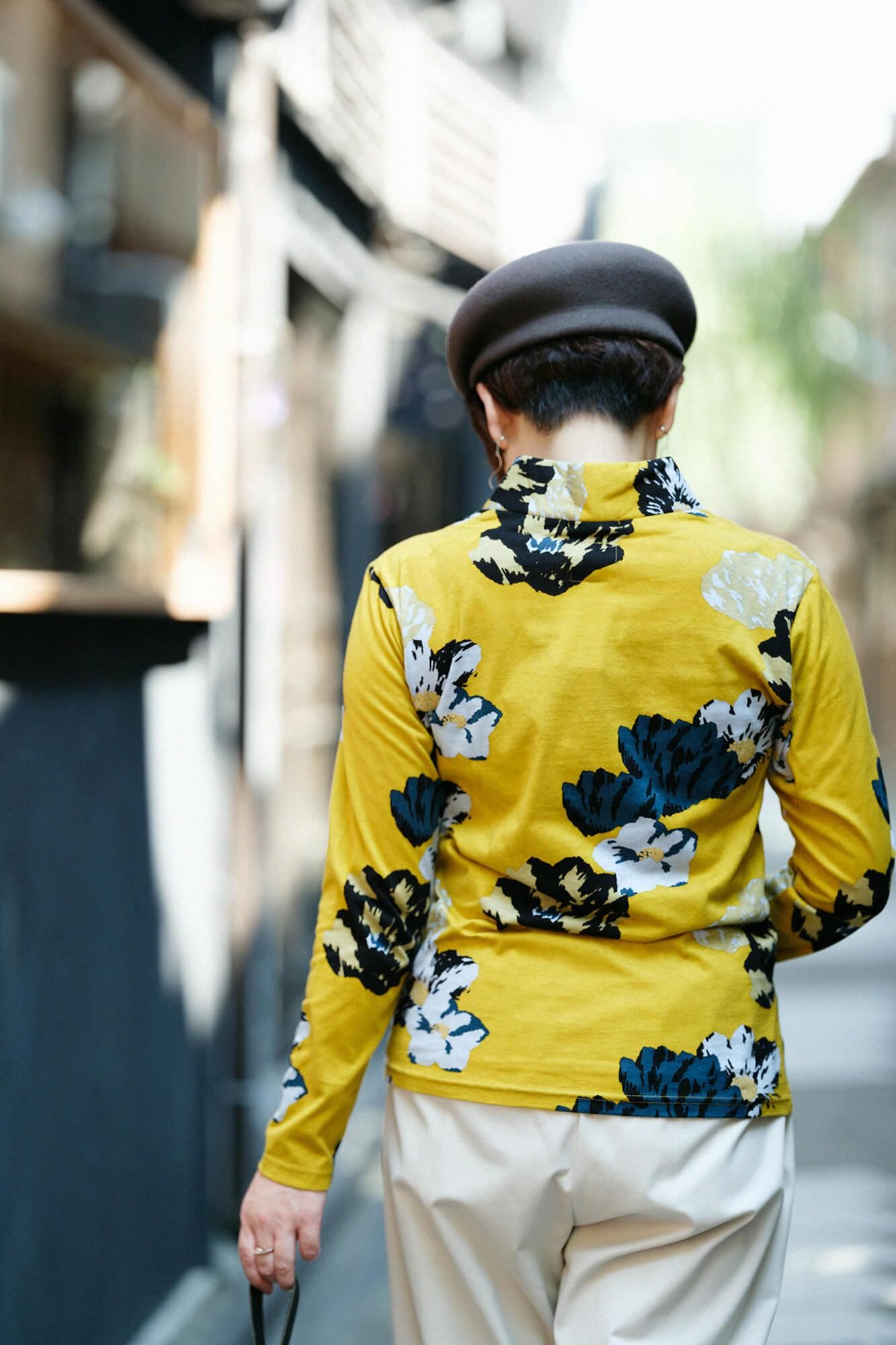 狹風靡 和服領上衣 拔衣紋／牡丹百合