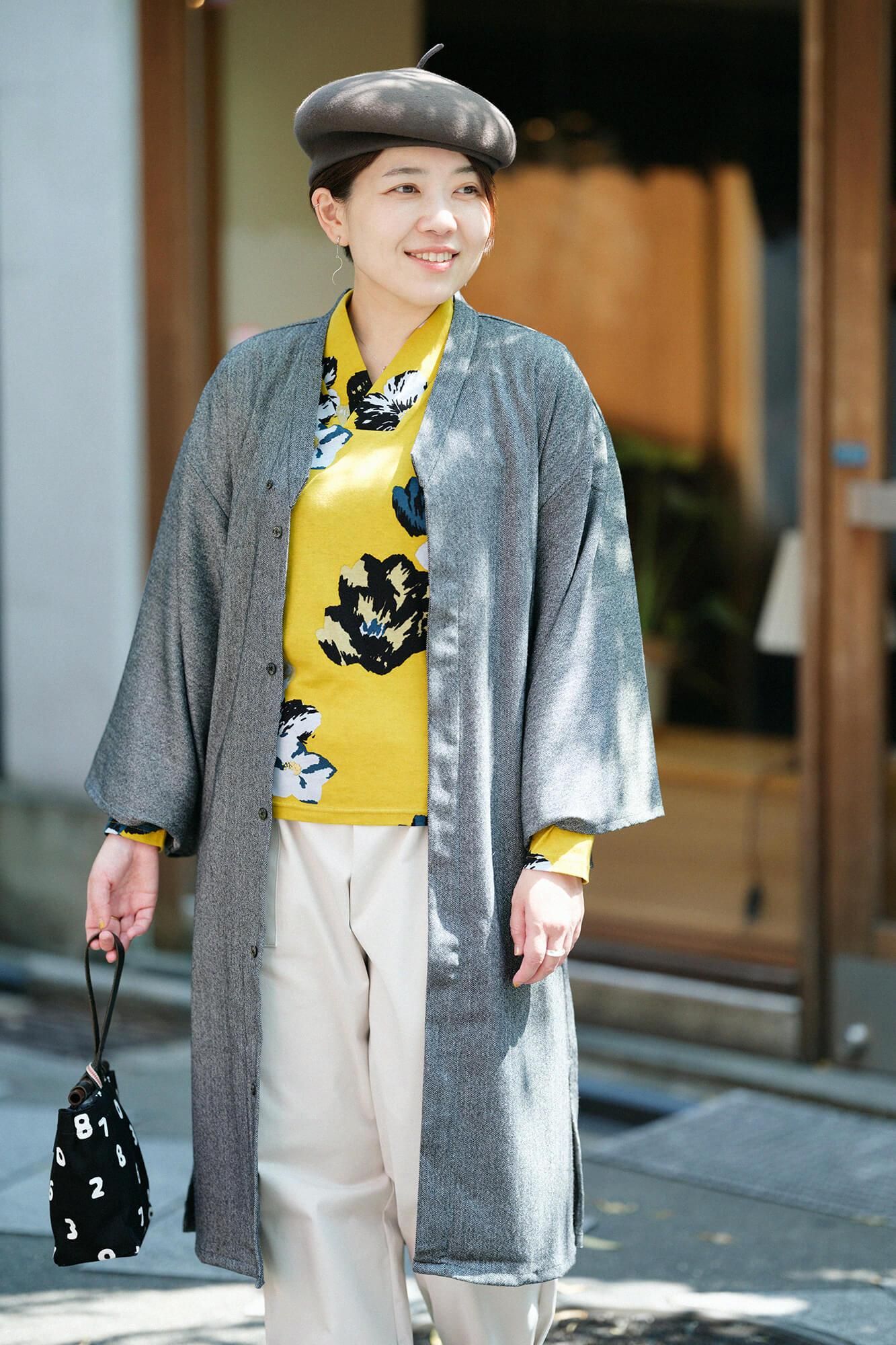 狹風靡 和服領上衣 拔衣紋／牡丹百合