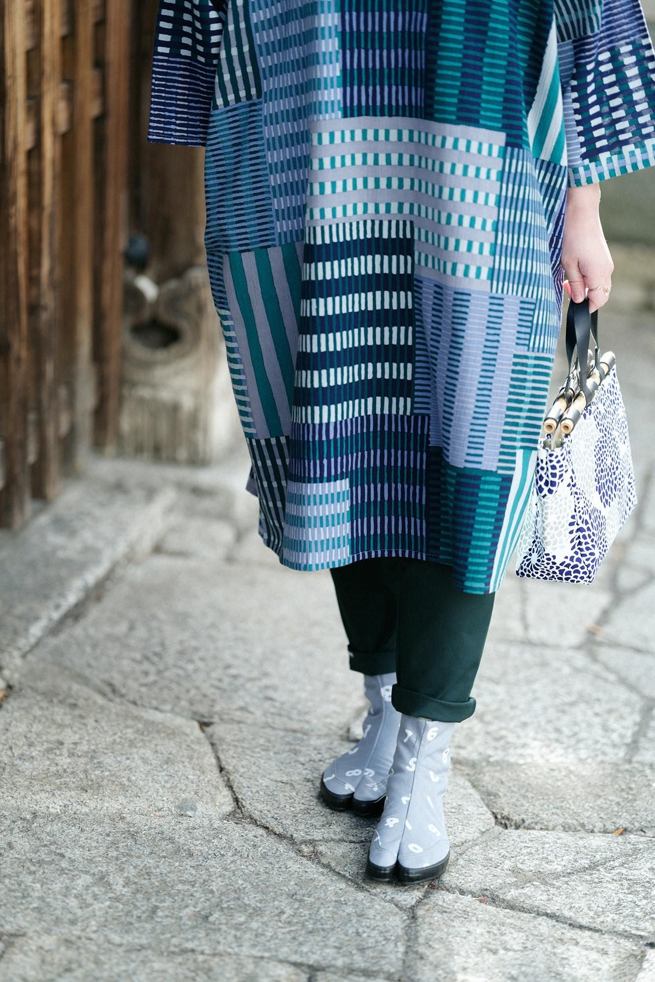 節慶 分趾足袋鞋／SO-SU-U十數 詰 淺灰色