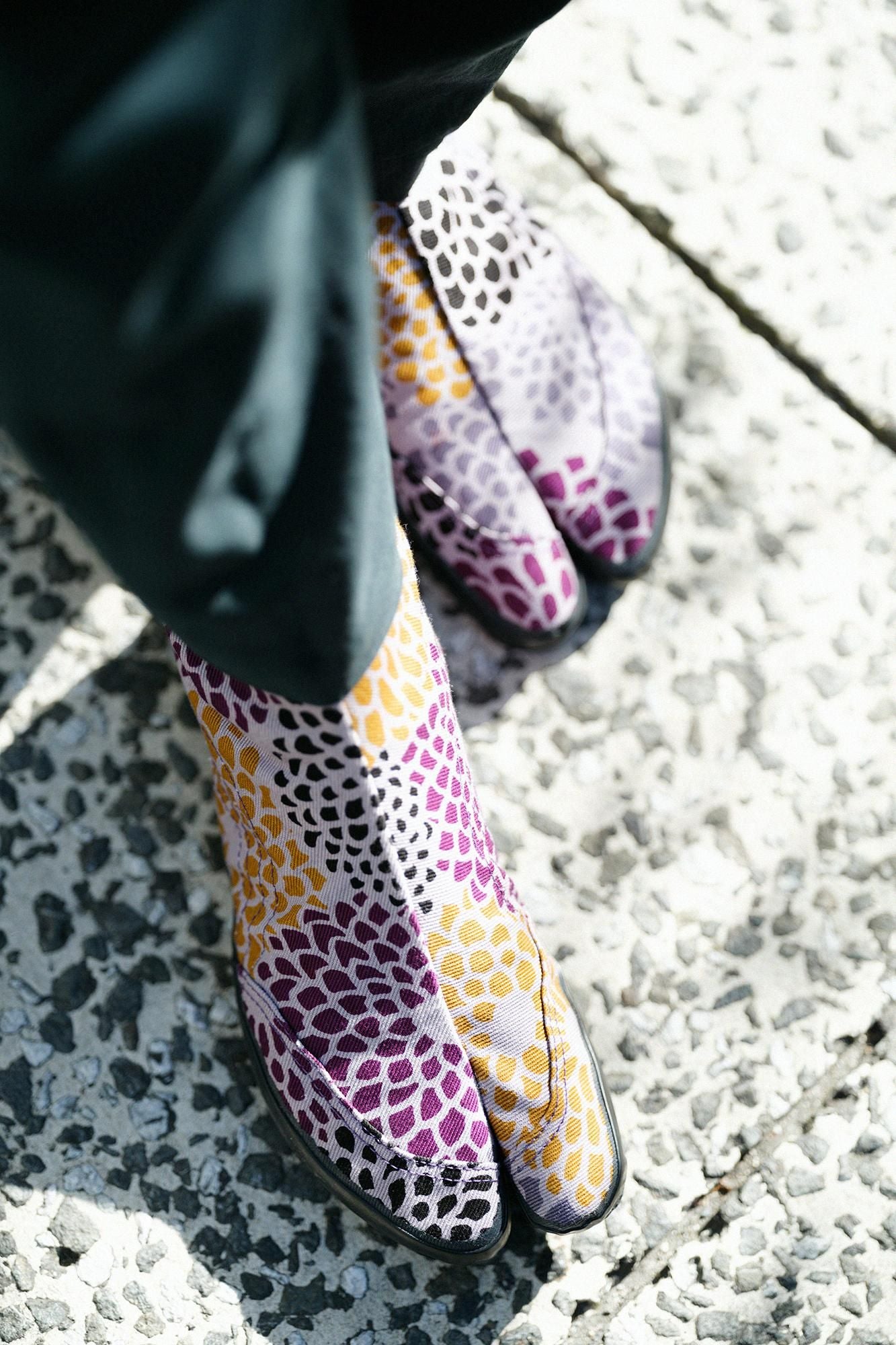 Festival Split Toe Tabi Shoes / Chrysanthemum Purple