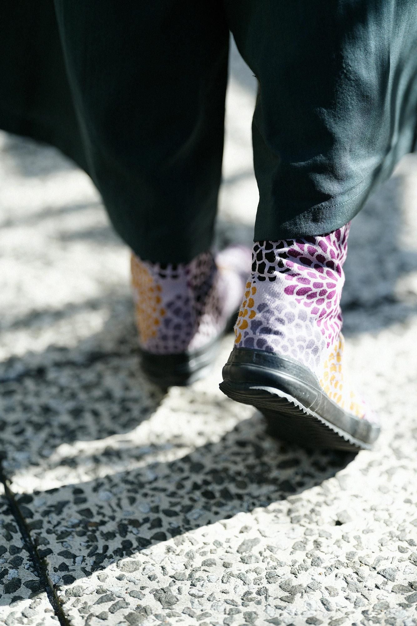 Festival Split Toe Tabi Shoes / Chrysanthemum Purple