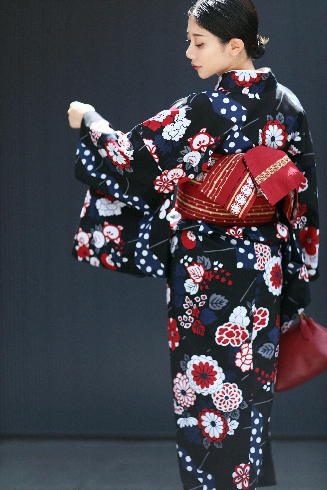 【Tailoring included】Muslin Wool Kimono（Fully Lined）/ Folding Fan【※Delivery in 7 weeks】