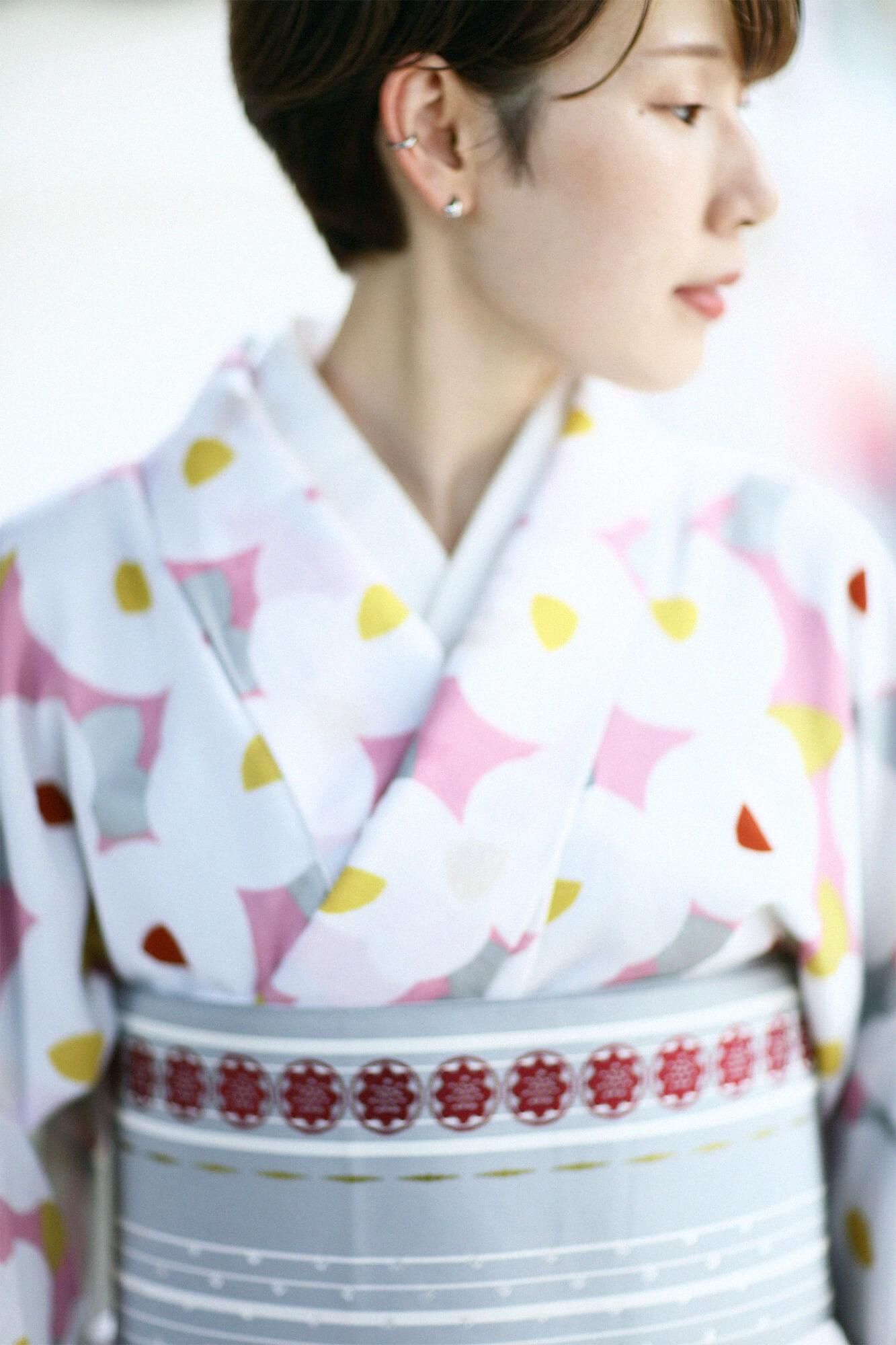 【Tailoring included】Muslin Wool Kimono（Fully Lined）/ Tsubakimon 【※Delivery in 7 weeks】