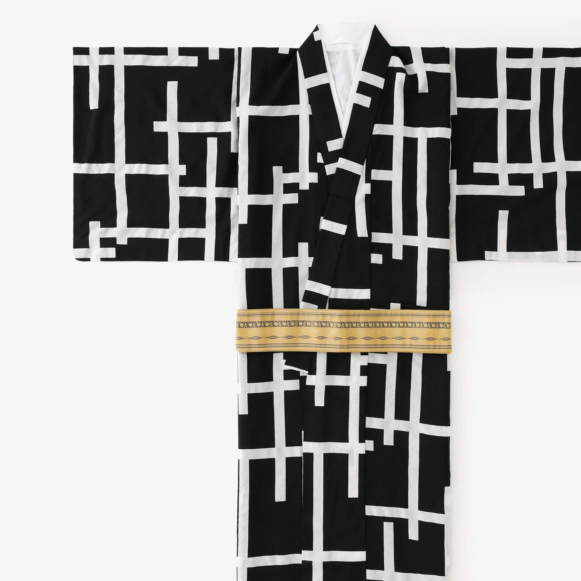 【お仕立て付き】モスリン 着物（総裏仕立て）／桟（さん）【※お届けに約7週間】