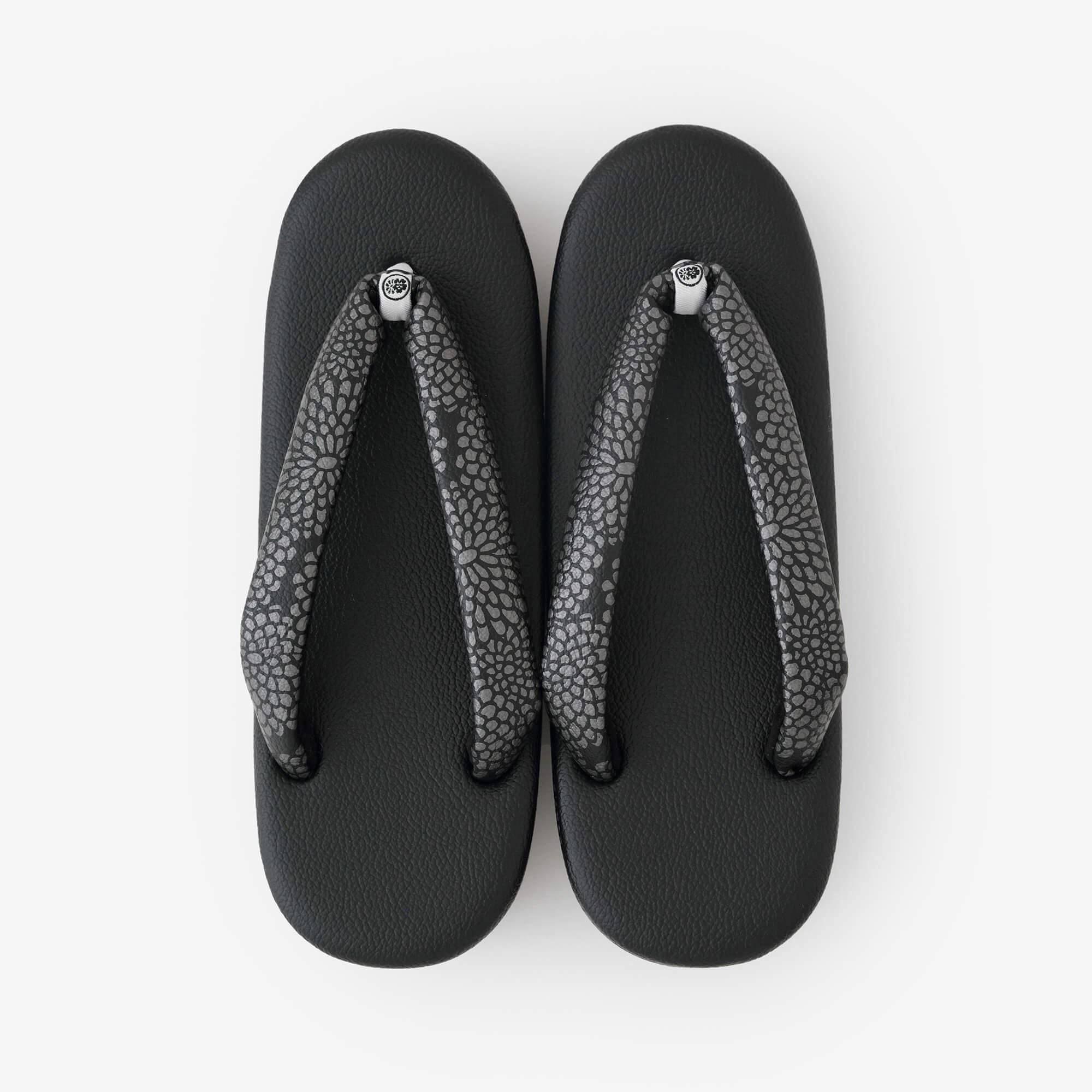 西陣草履／全菊 黑色