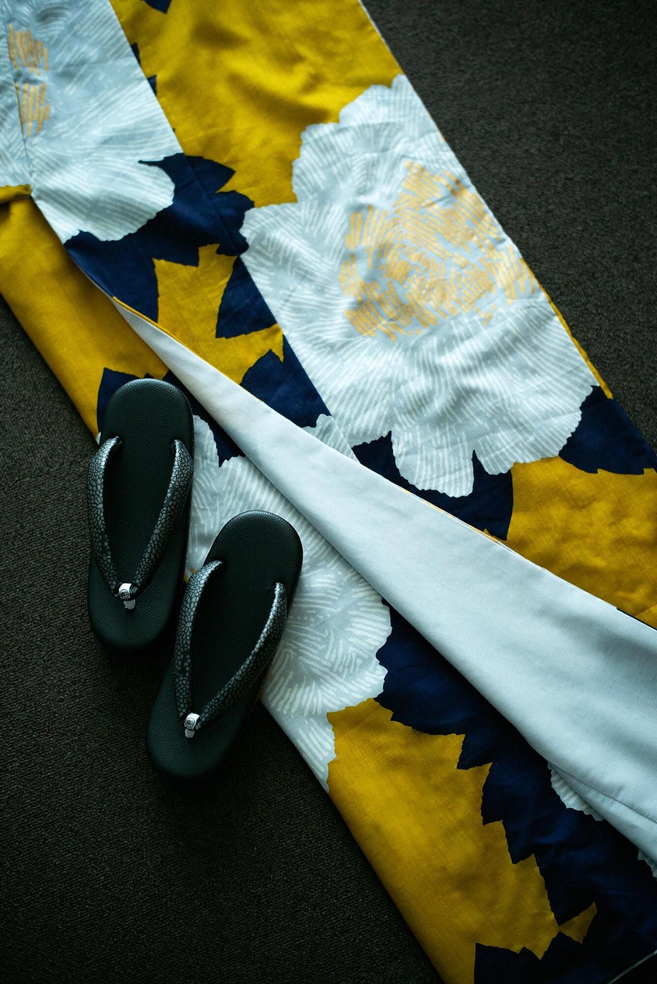 西陣草履／全菊 黑色