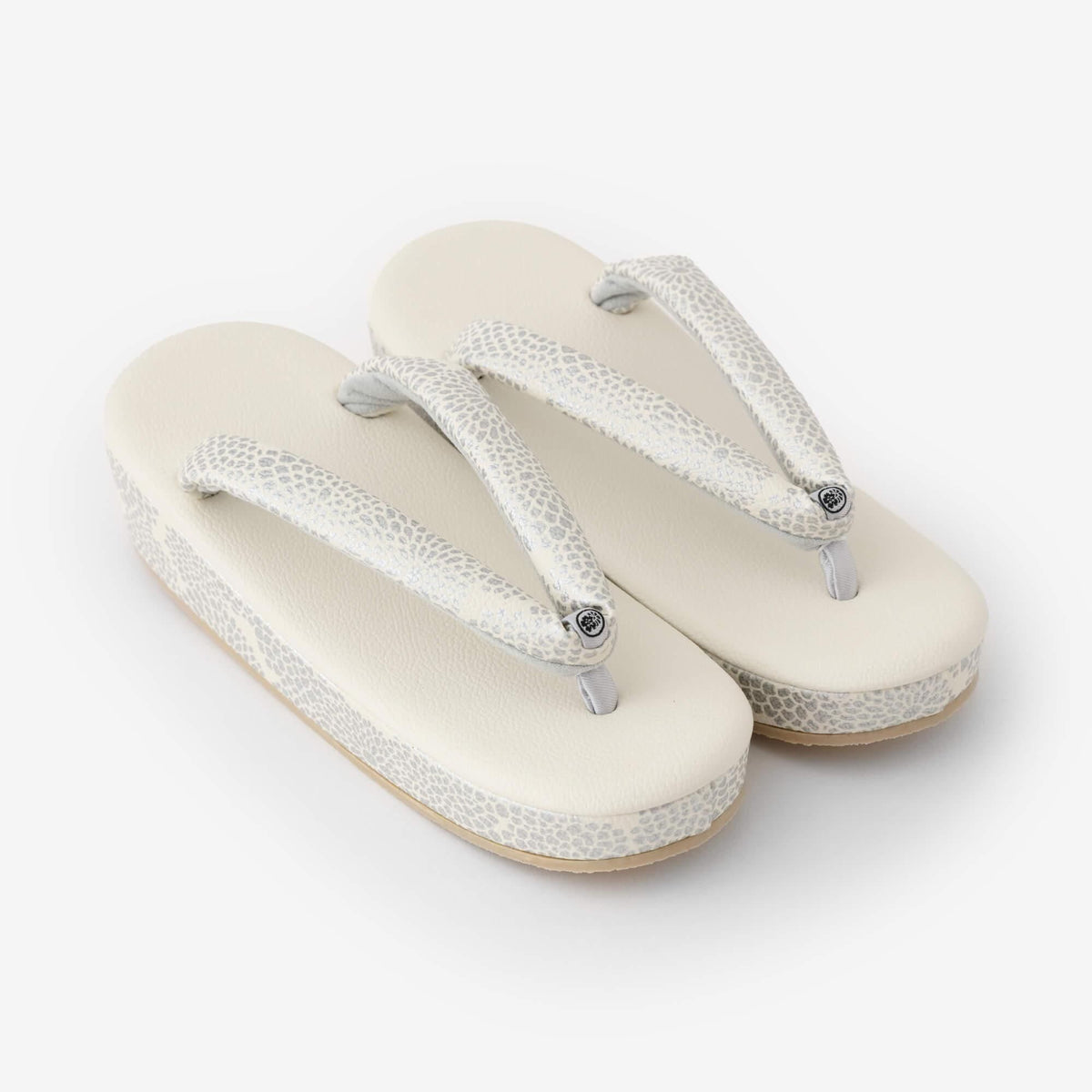 SOU・SOU 新品 西陣草履 菊づくし 黒鉛（くろなまり）M 西陣草履（にしじんぞうり）／菊づくし 濡羽色（ぬればいろ）