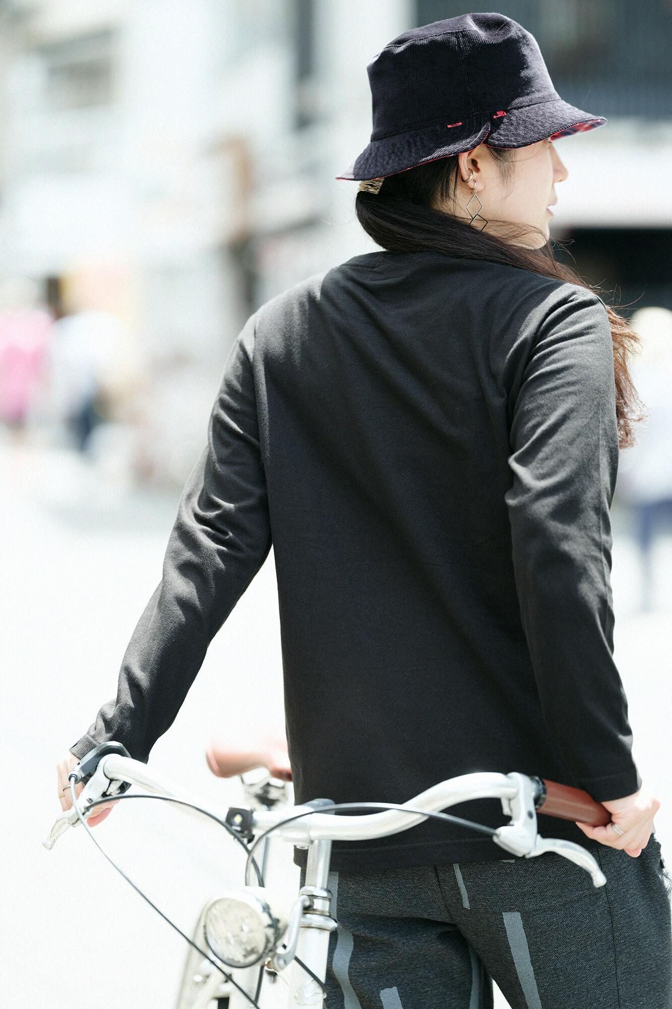 SO-SU-U 긴 슬리브 티셔츠 2 [5.6]/Black X Black