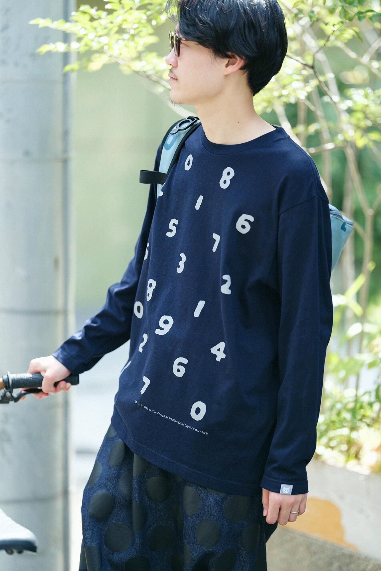 SO-SU-U 긴 슬리브 티셔츠 2 [5.6]/해군