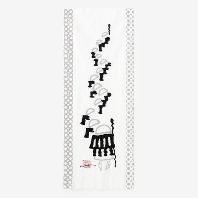 Isemomen Cotton Textile Handkerchief / Nantenbo-Procession of monks-Recreation "Going" (Ou)