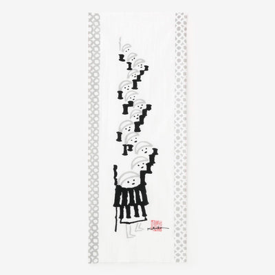 Isemomen Cotton Textile Handkerchief / Nantenbo-Procession of monks-Recreation "Return" (Kan)