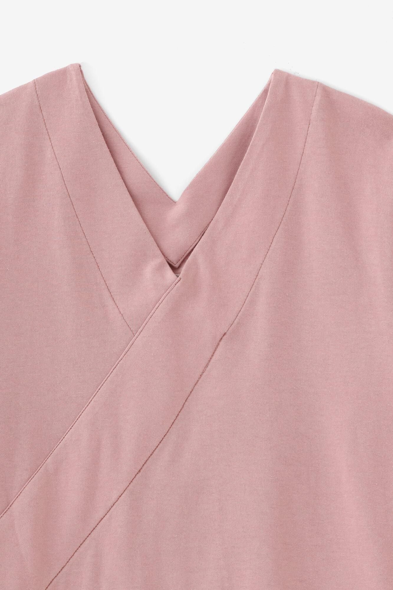 V-neck Shirt Long Sleeve / Light Pink