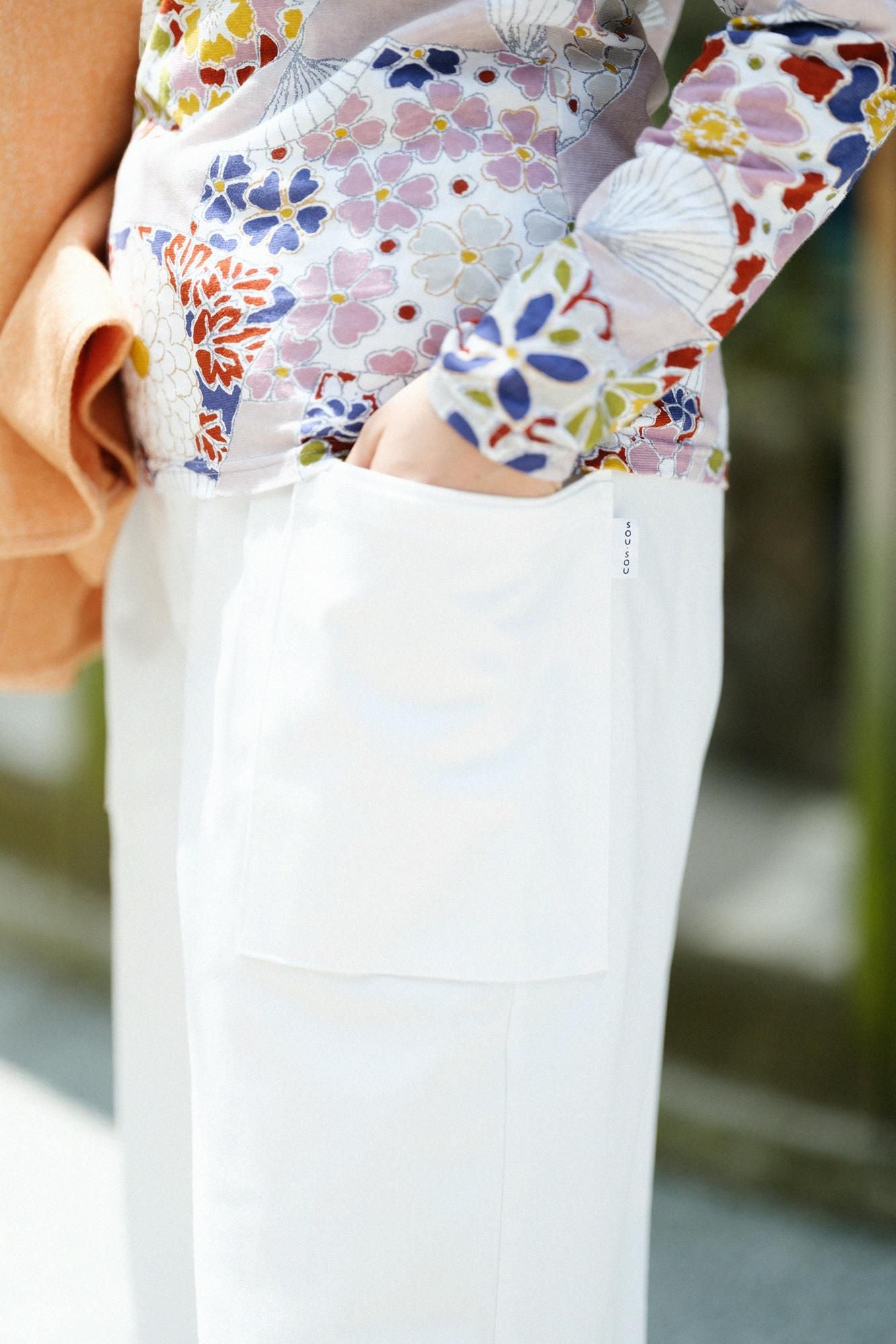 신 스기아야오리 호우비 몸뻬／흰색