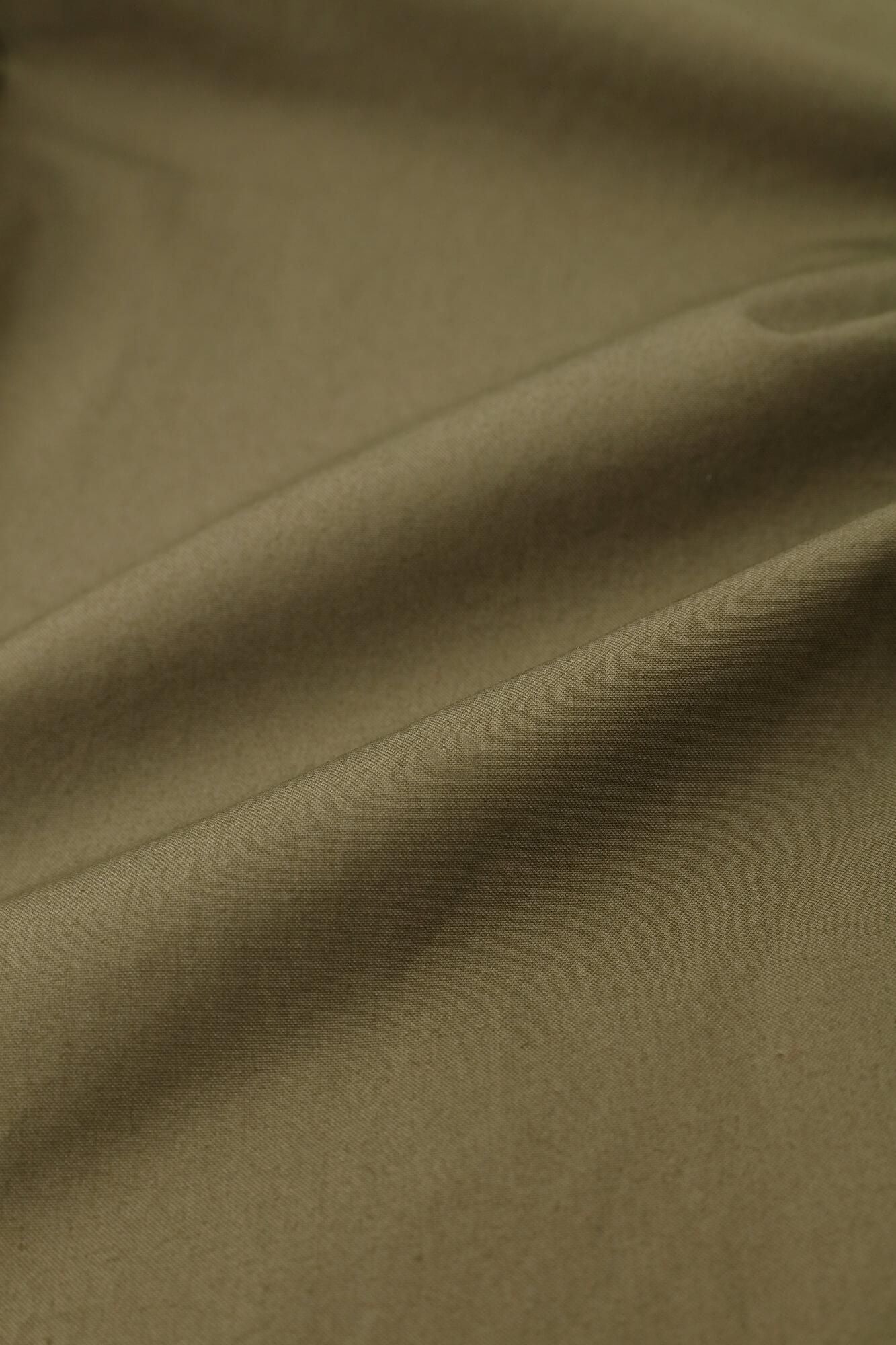 [Nur im Internet verfügbar] Hohe Dichte (Komitsudo), Nanakoori (Nanakoori), gekräuselte Ärmel, kurze Kleidung, einfarbig/Seekiefernfarbe (Miruiro)