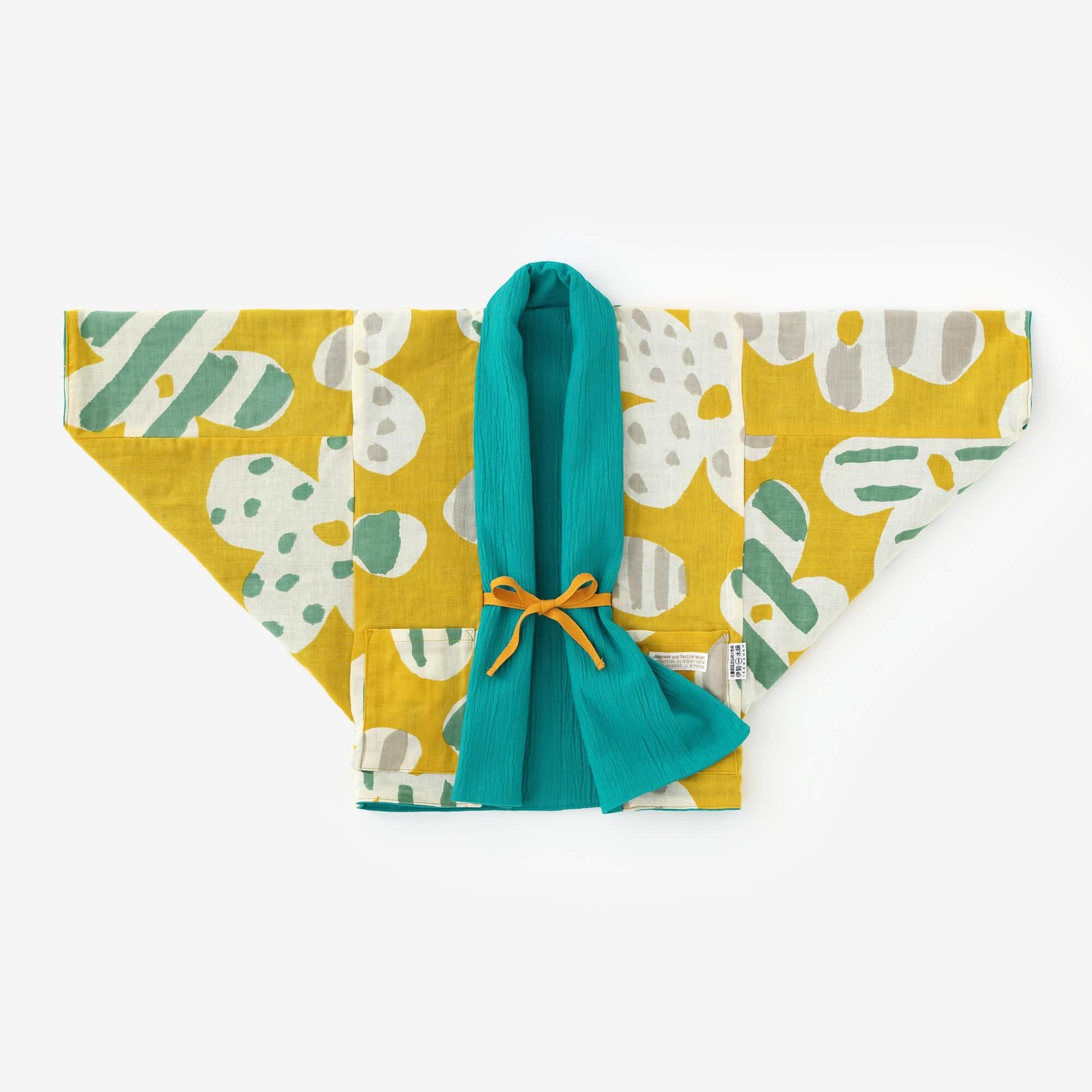 ●Takashima Chijimi 20/10 Manches pour enfants/vert x éclatement