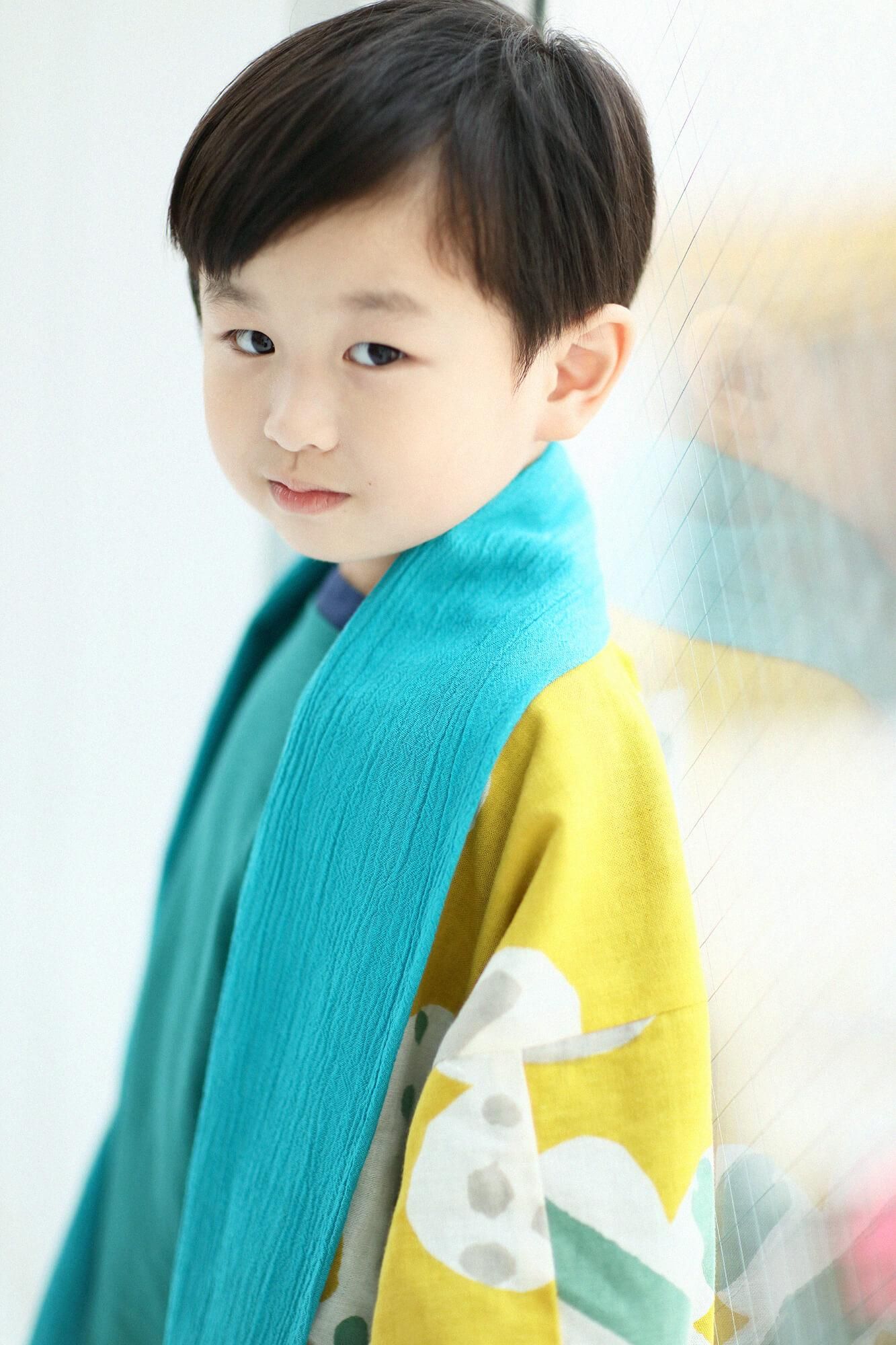 ●takashima chijimi 20/10儿童shirisode/绿色X