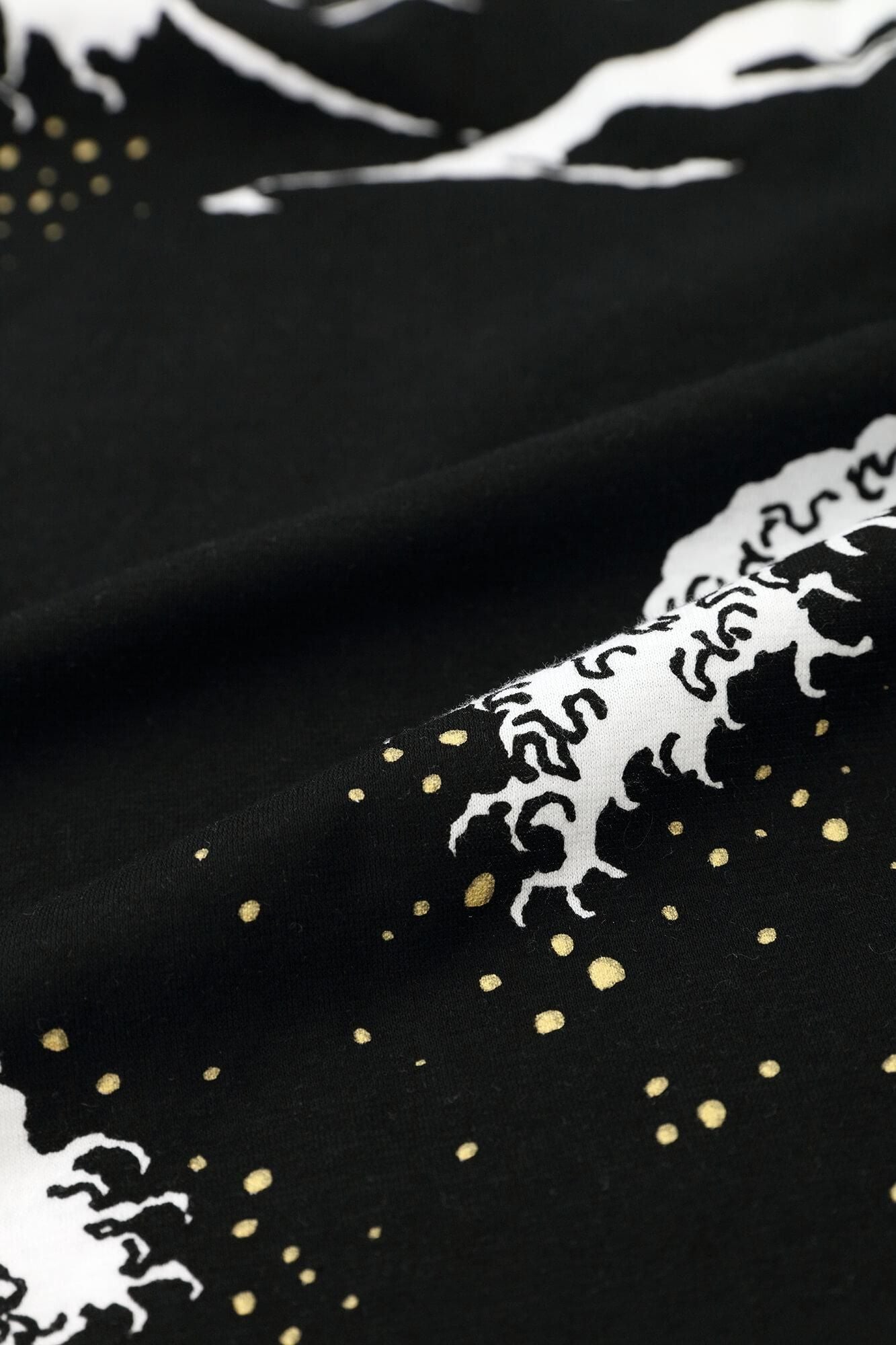 衿巻ジバン／北斎（ほくさい） 神奈川沖浪裏（かながわおきなみうら） 写し（うつし）